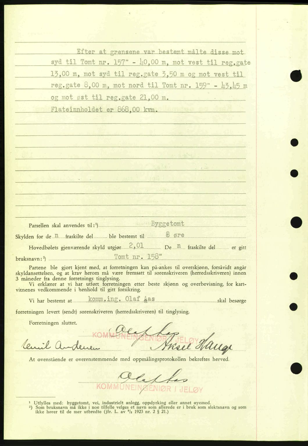 Moss sorenskriveri, SAO/A-10168: Pantebok nr. A9, 1941-1942, Dagboknr: 2509/1941