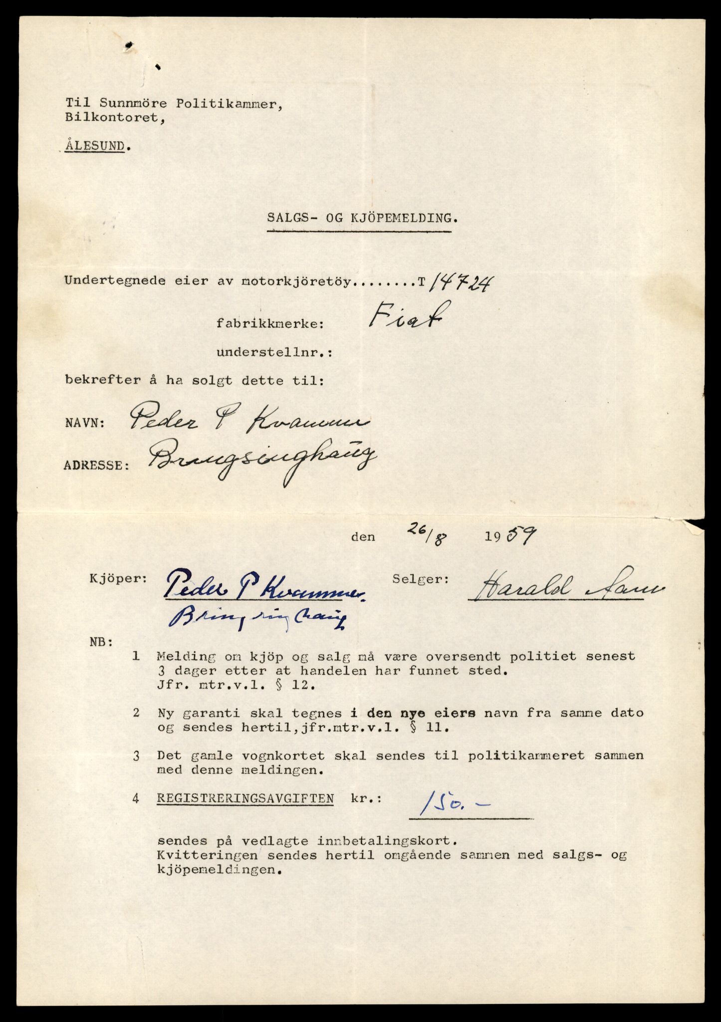 Møre og Romsdal vegkontor - Ålesund trafikkstasjon, AV/SAT-A-4099/F/Fe/L0048: Registreringskort for kjøretøy T 14721 - T 14863, 1927-1998, s. 49