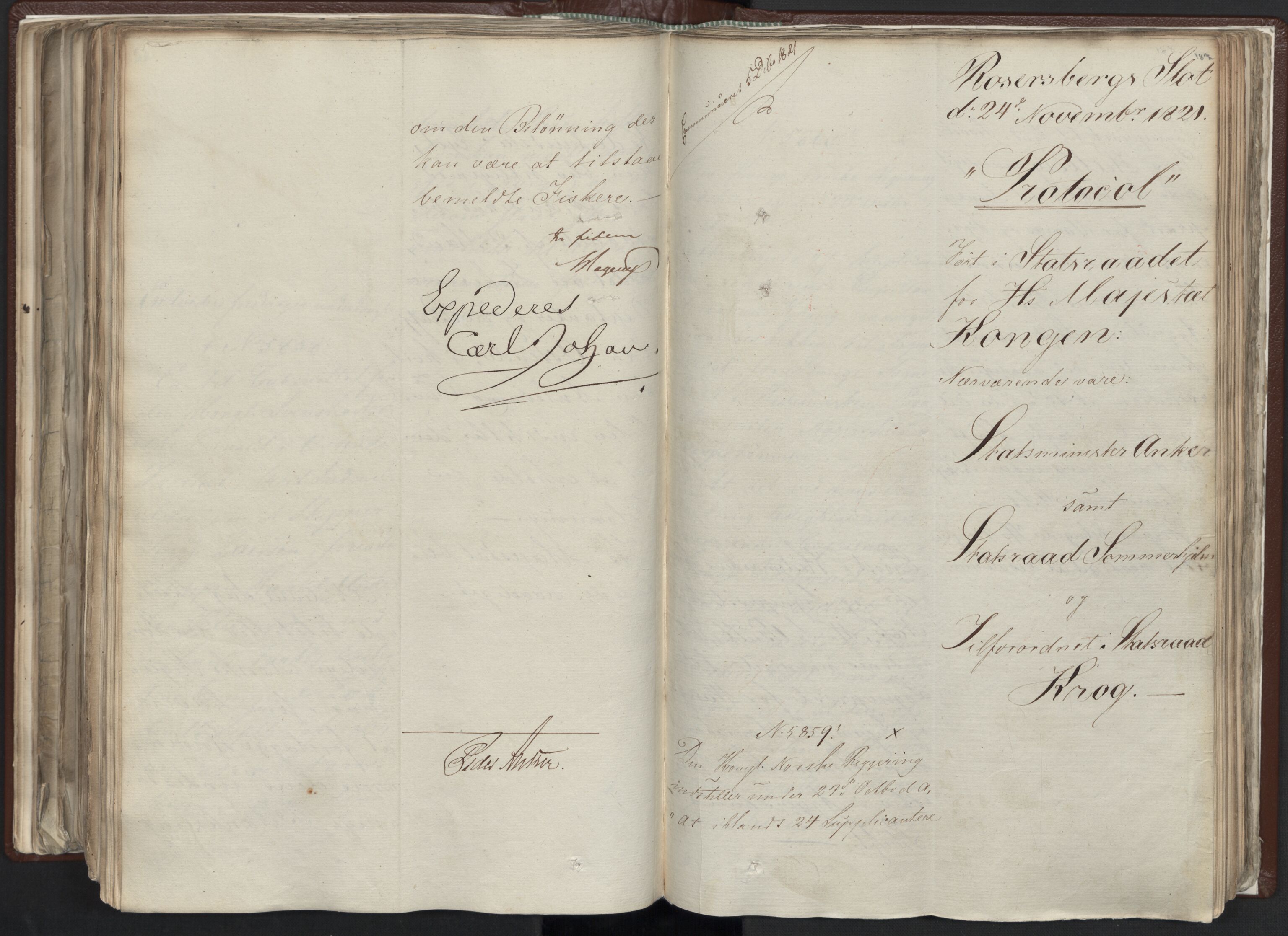 Statsrådssekretariatet, AV/RA-S-1001/A/Ab/L0012: Kgl. res. nr. 5679-6008 II, 1821, s. 186b-187a