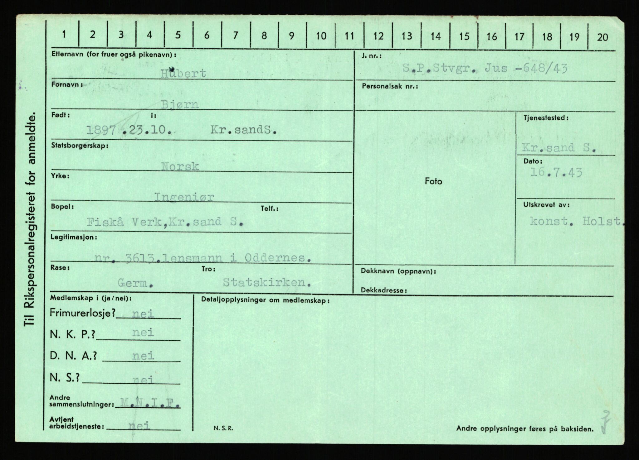 Statspolitiet - Hovedkontoret / Osloavdelingen, AV/RA-S-1329/C/Ca/L0007: Hol - Joelsen, 1943-1945, s. 1552