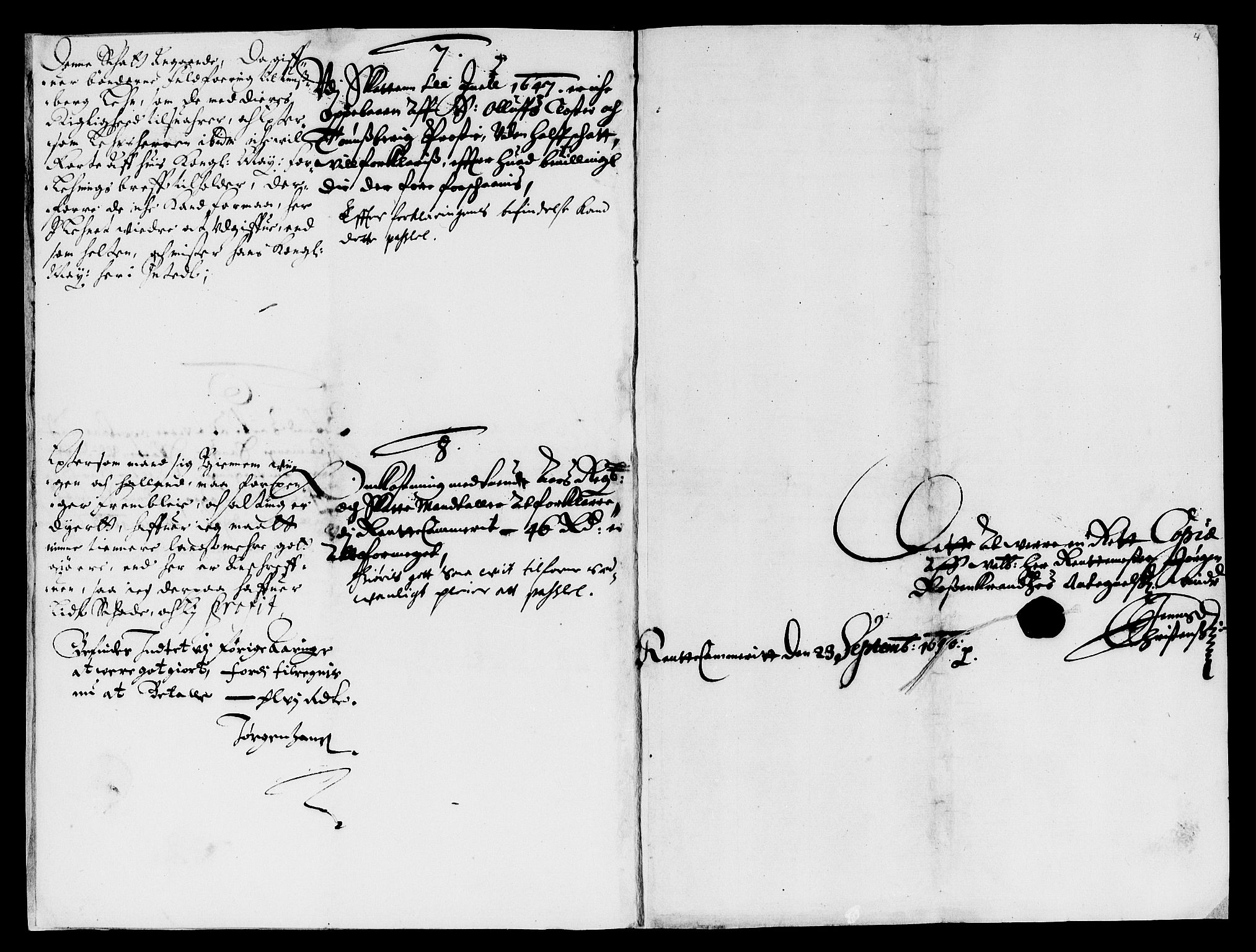 Rentekammeret inntil 1814, Reviderte regnskaper, Lensregnskaper, AV/RA-EA-5023/R/Rb/Rbl/L0010: Brunla len, 1643-1652