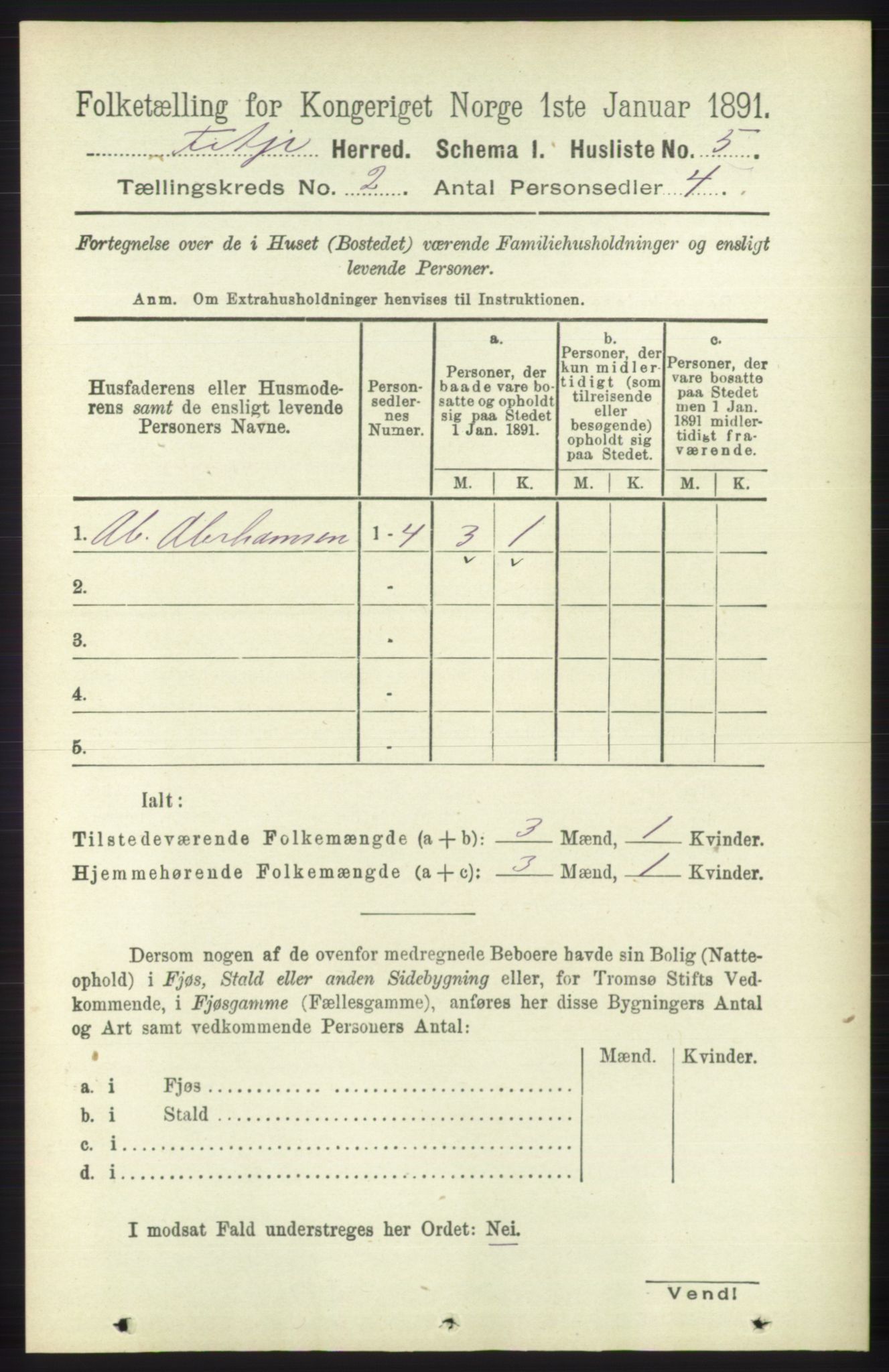 RA, Folketelling 1891 for 1222 Fitjar herred, 1891, s. 583