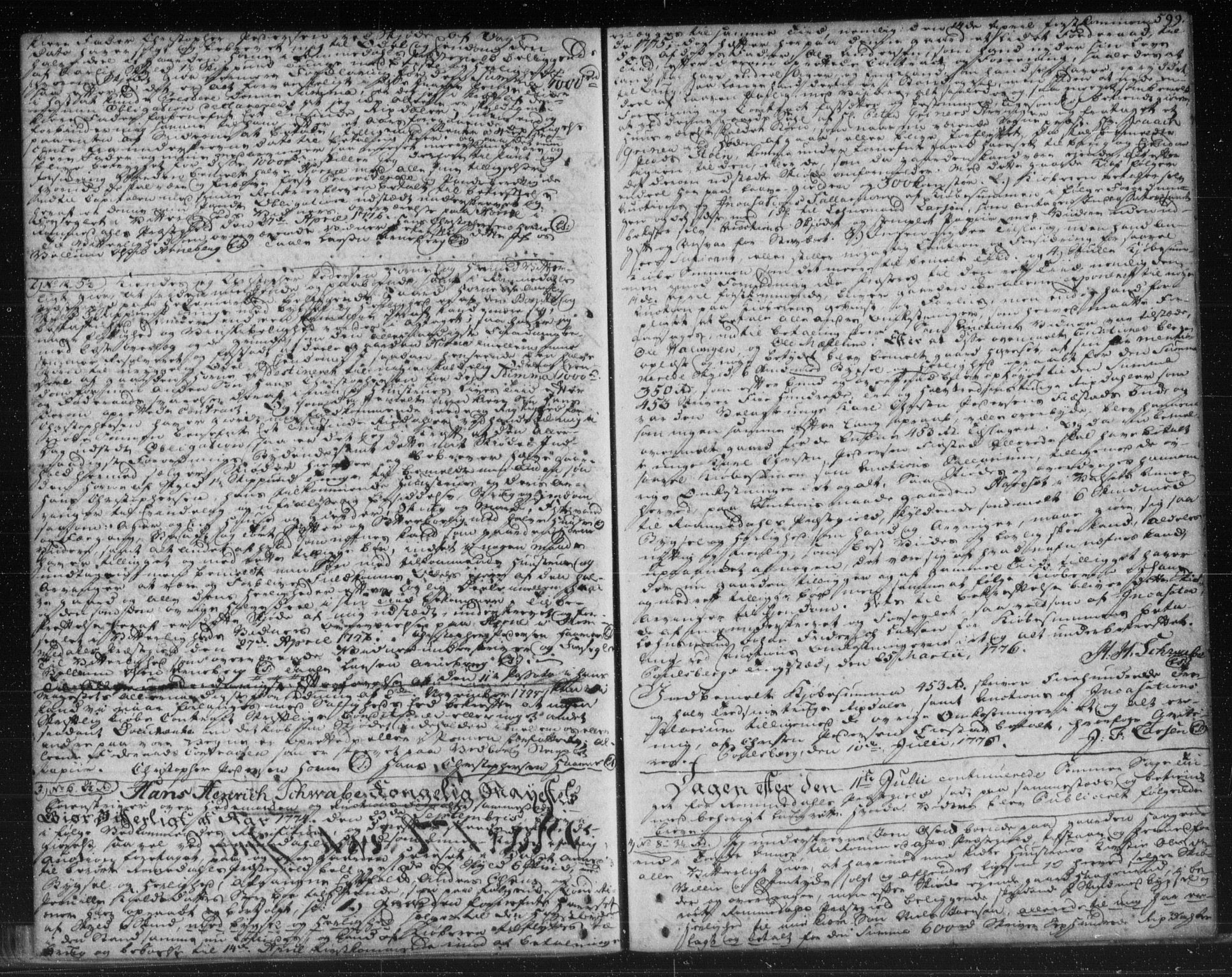 Hedemarken sorenskriveri, SAH/TING-034/H/Hb/L0008: Pantebok nr. 8, 1766-1778, s. 599
