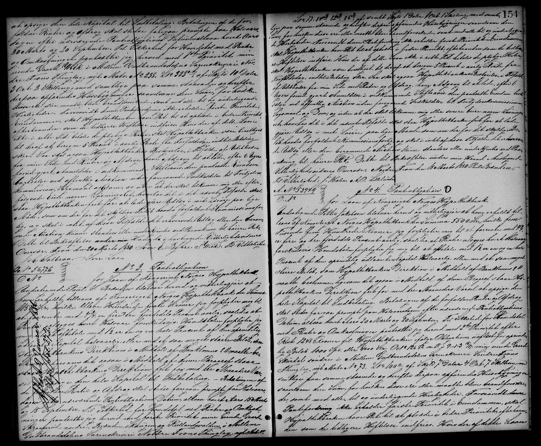 Mellom-Gudbrandsdal sorenskriveri, AV/SAH-TING-038/H/Hb/L0007: Pantebok nr. 7, 1878-1883, s. 154