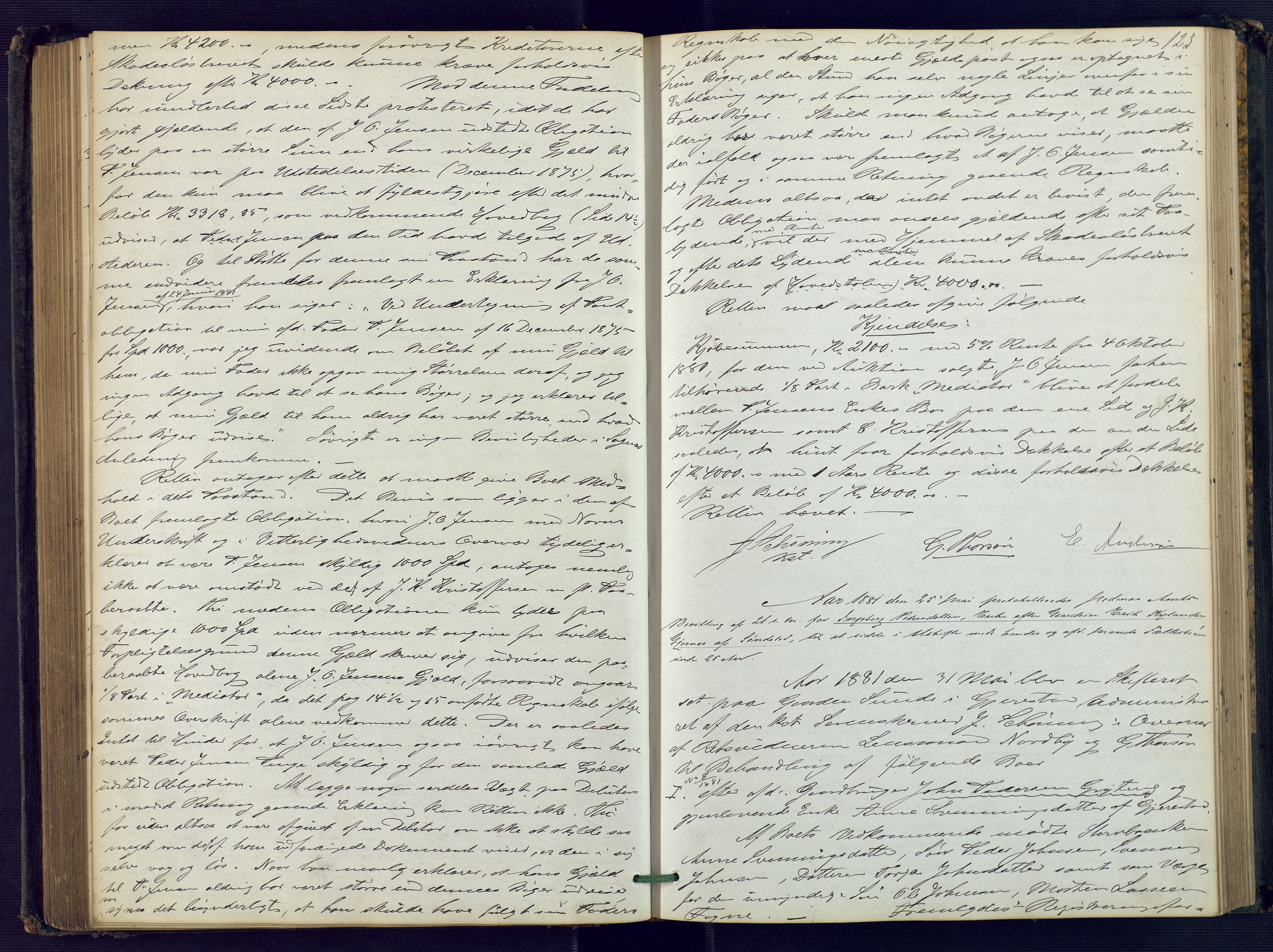 Holt sorenskriveri, AV/SAK-1221-0002/H/Hc/L0016: Skiftebehandlingsprotokoll nr. 7, 1879-1885, s. 122b-123a