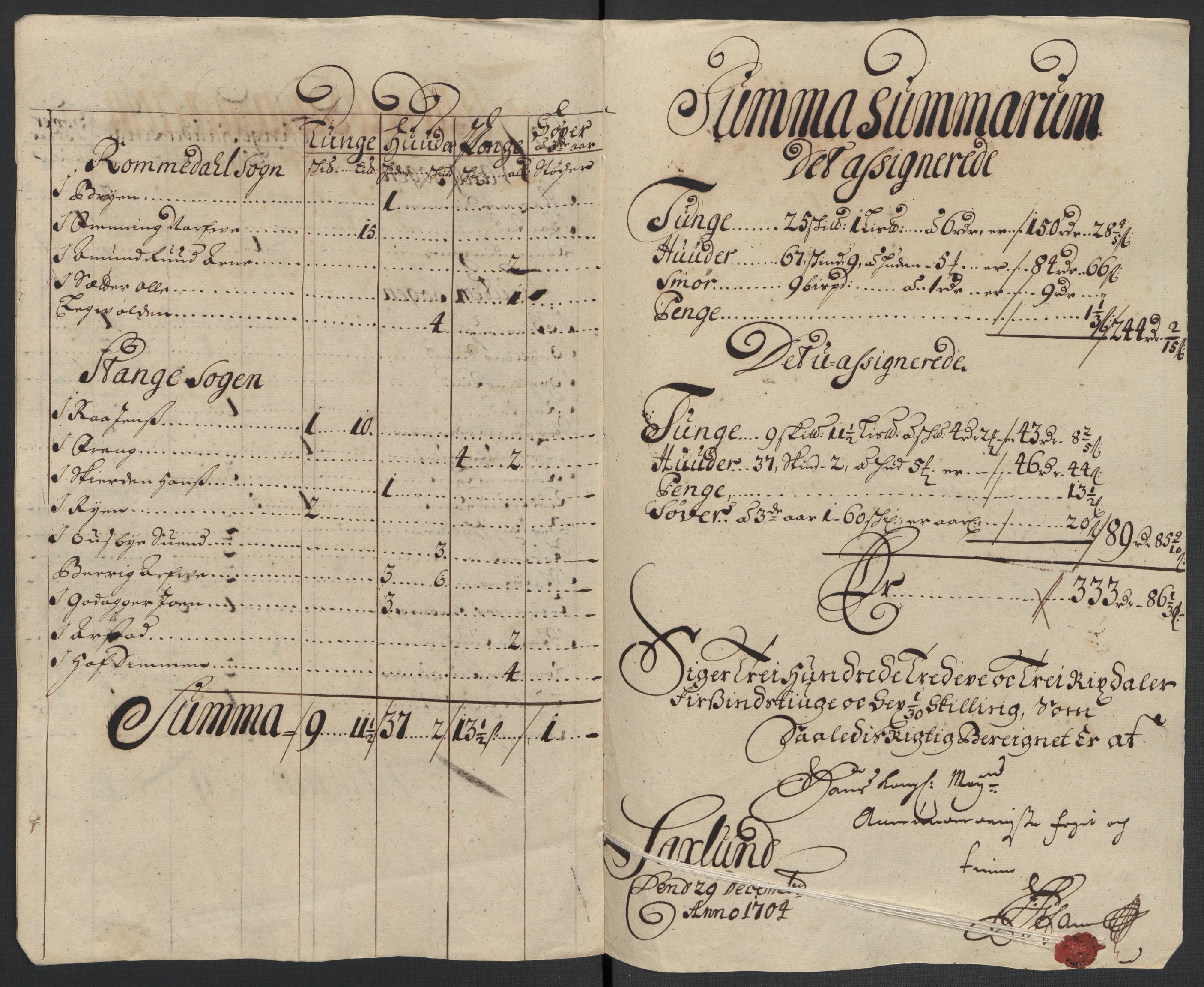 Rentekammeret inntil 1814, Reviderte regnskaper, Fogderegnskap, RA/EA-4092/R16/L1041: Fogderegnskap Hedmark, 1703-1704, s. 236