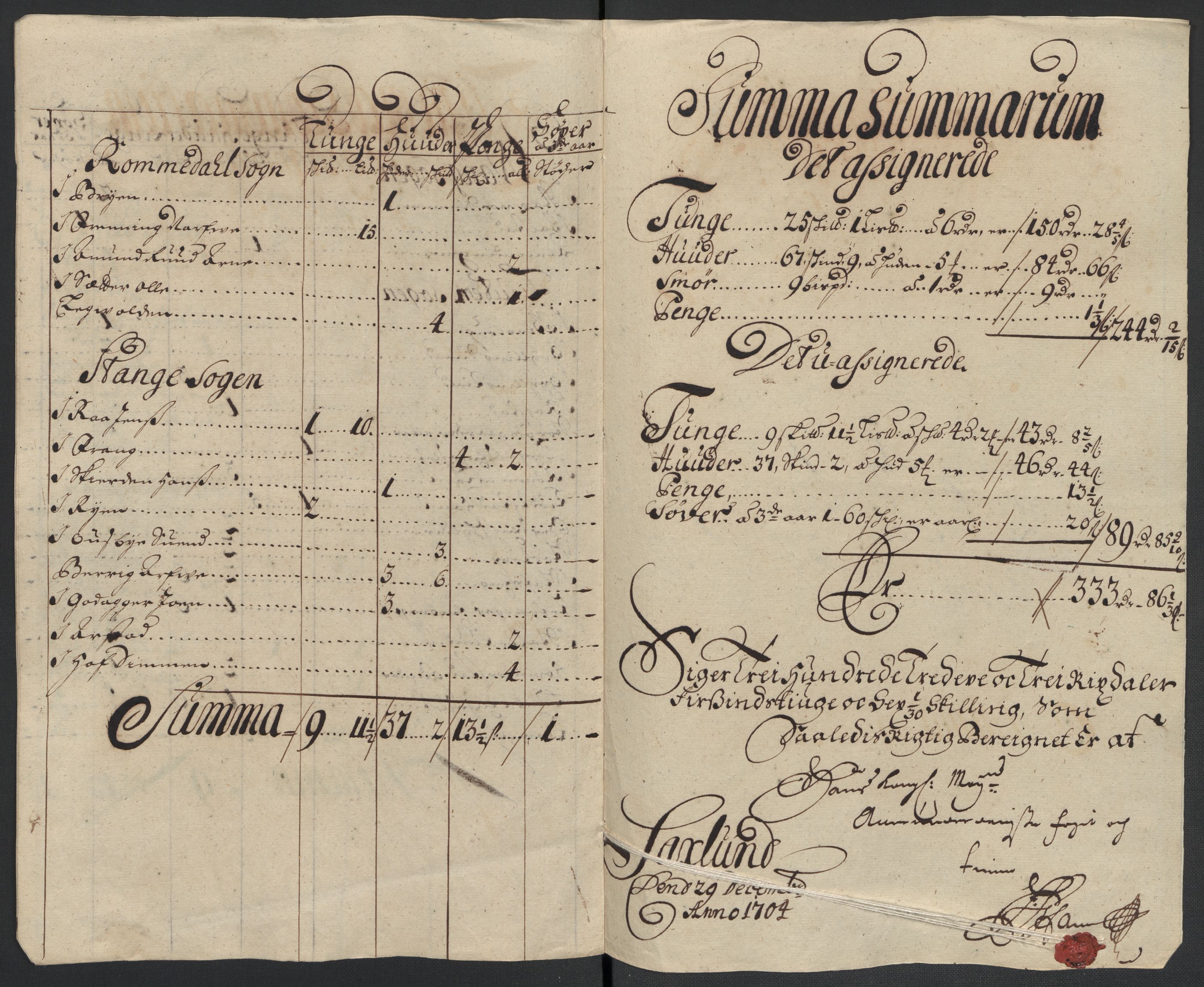 Rentekammeret inntil 1814, Reviderte regnskaper, Fogderegnskap, AV/RA-EA-4092/R16/L1041: Fogderegnskap Hedmark, 1703-1704, s. 236