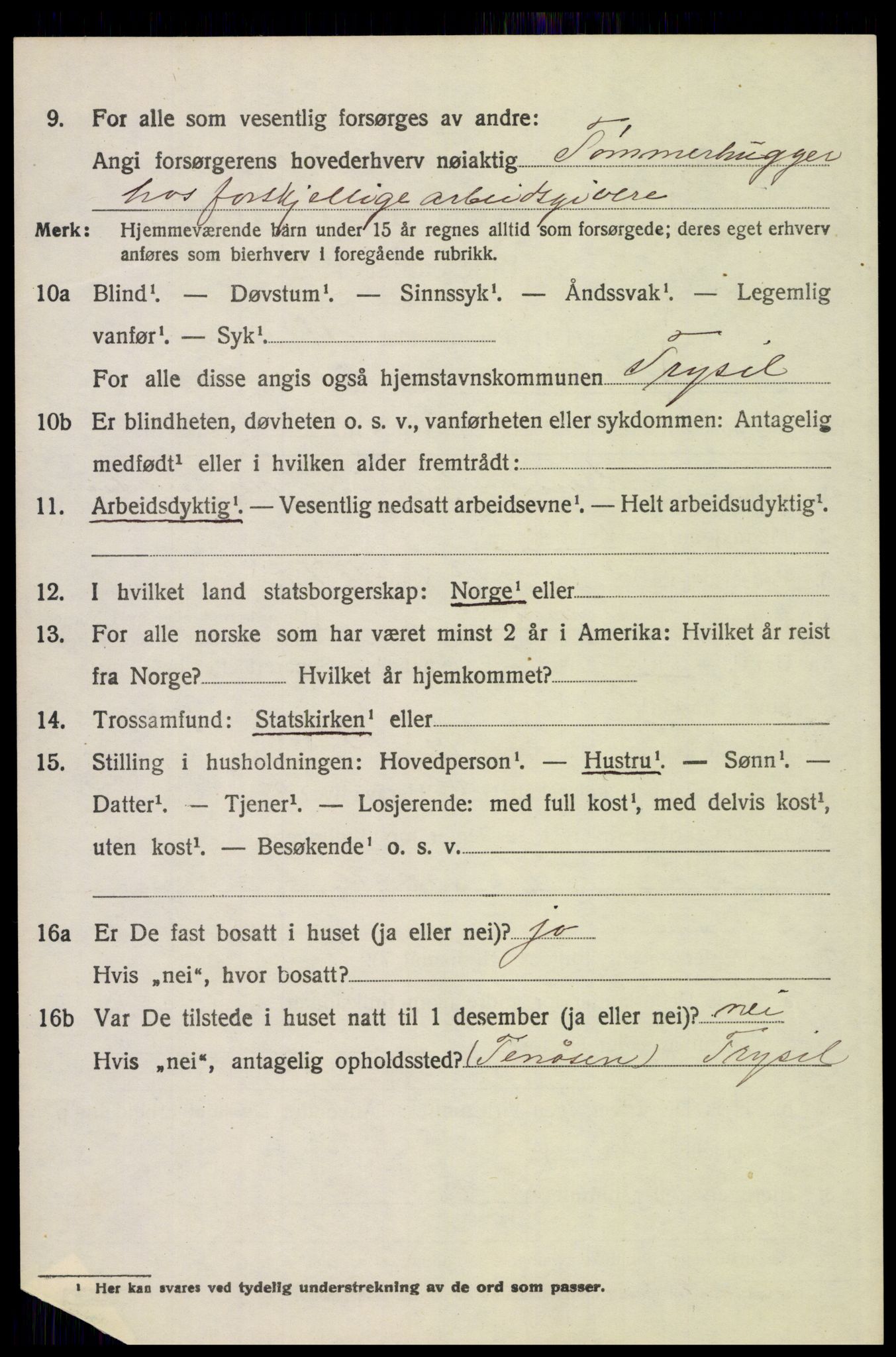 SAH, Folketelling 1920 for 0428 Trysil herred, 1920, s. 8816