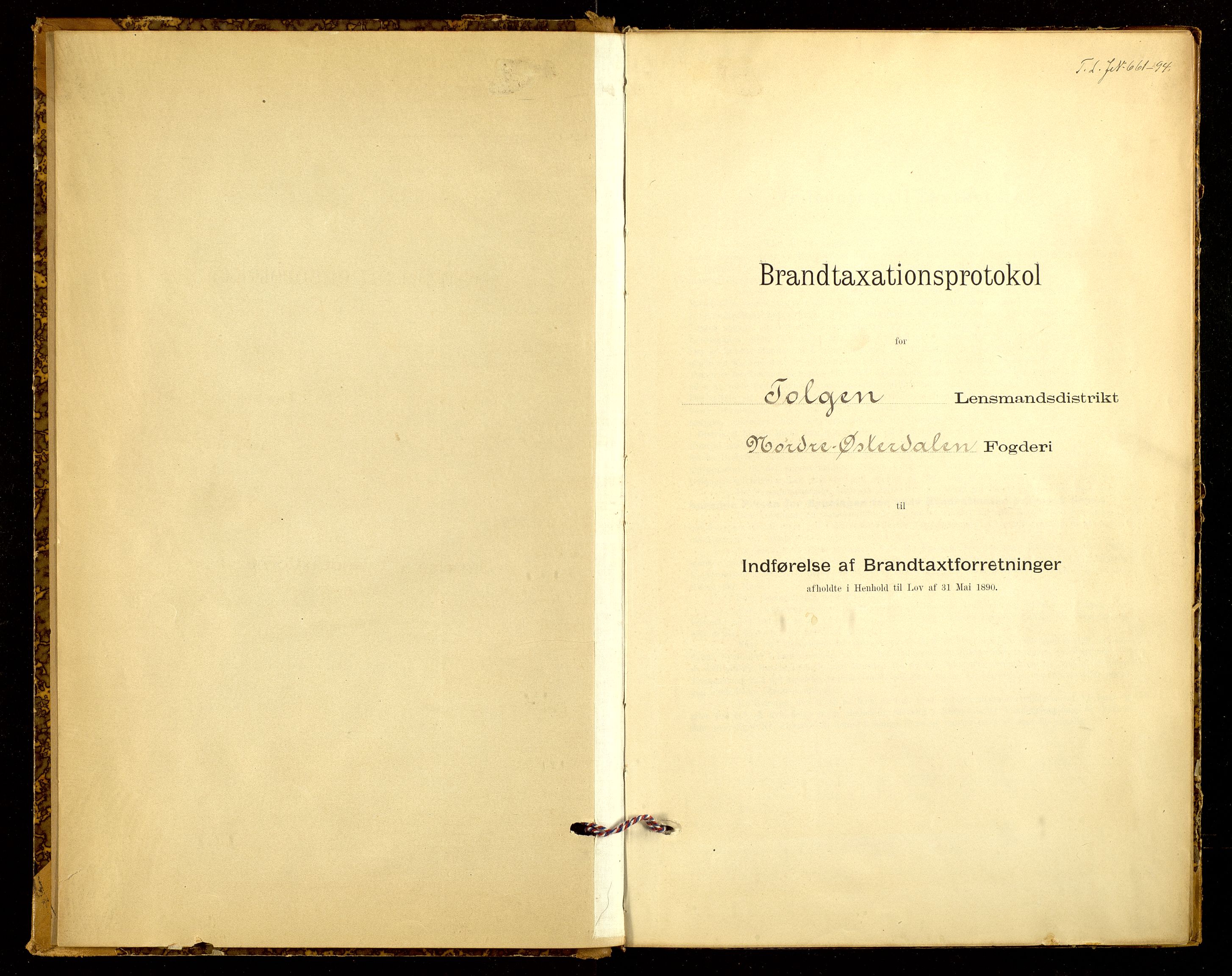 Norges Brannkasse, Tolga-Os, AV/SAH-NBRANO-029/F/L0004: Branntakstprotokoll, 1895-1936