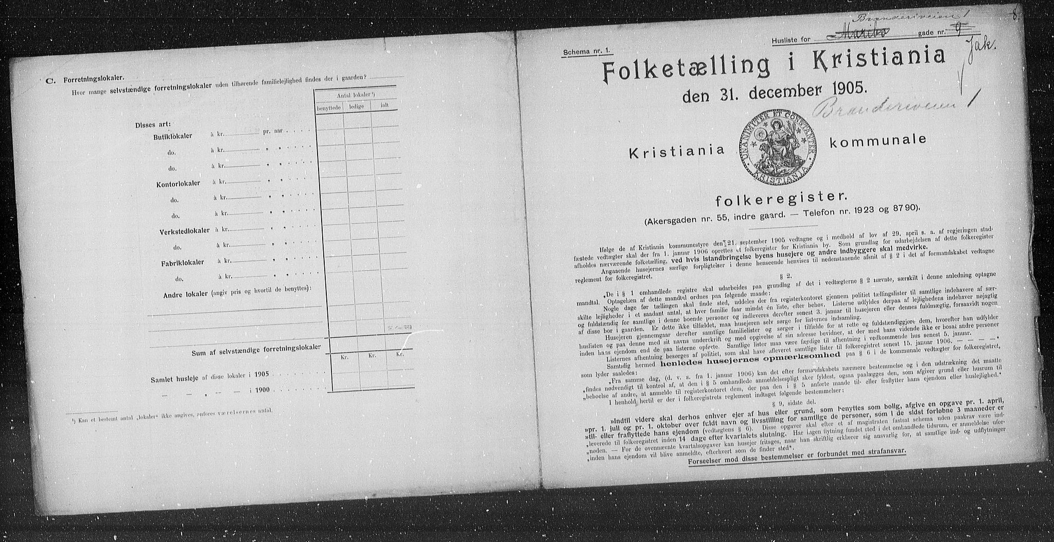 OBA, Kommunal folketelling 31.12.1905 for Kristiania kjøpstad, 1905, s. 5241