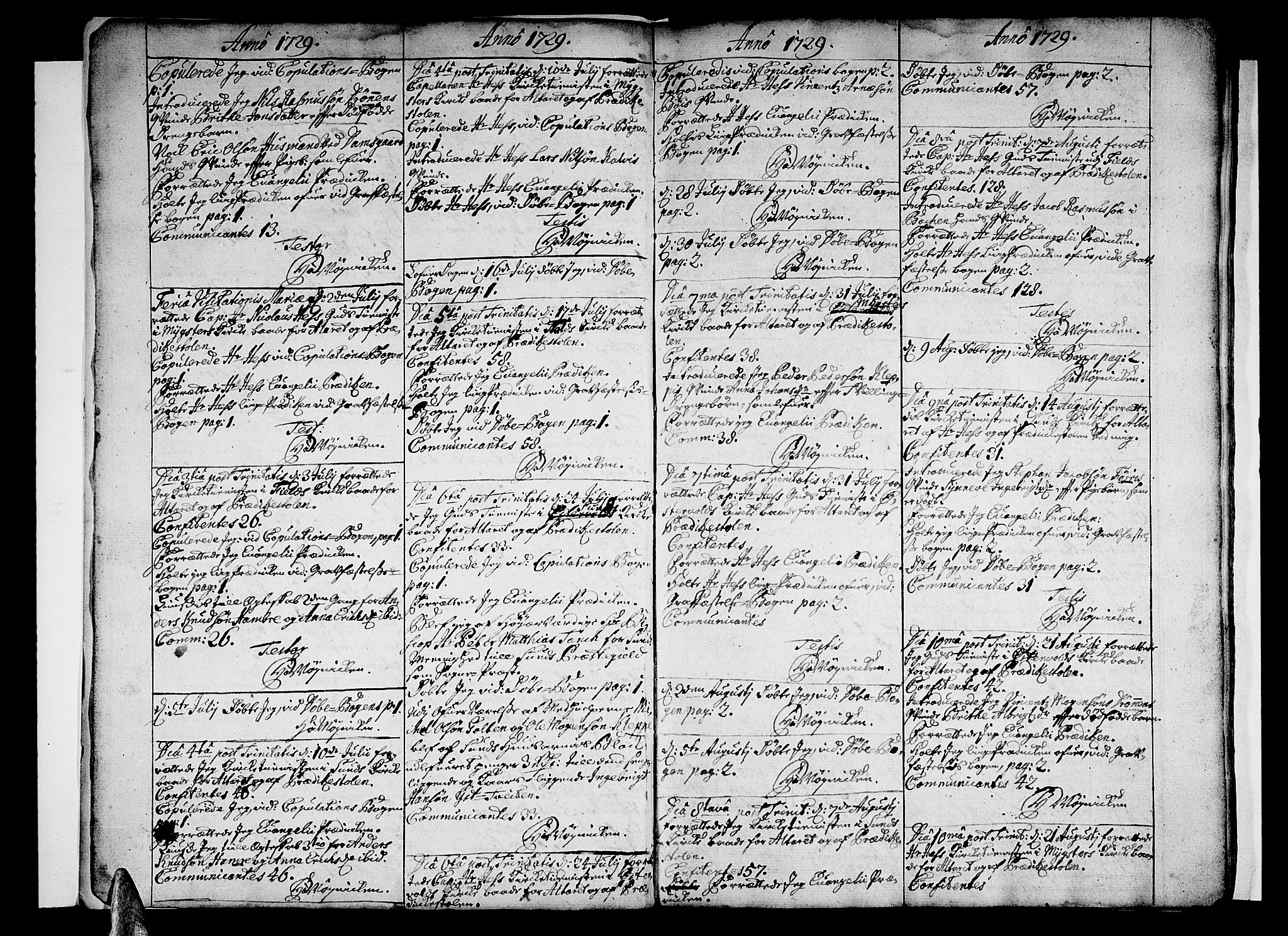 Sund sokneprestembete, AV/SAB-A-99930: Ministerialbok nr. A 1, 1729-1740