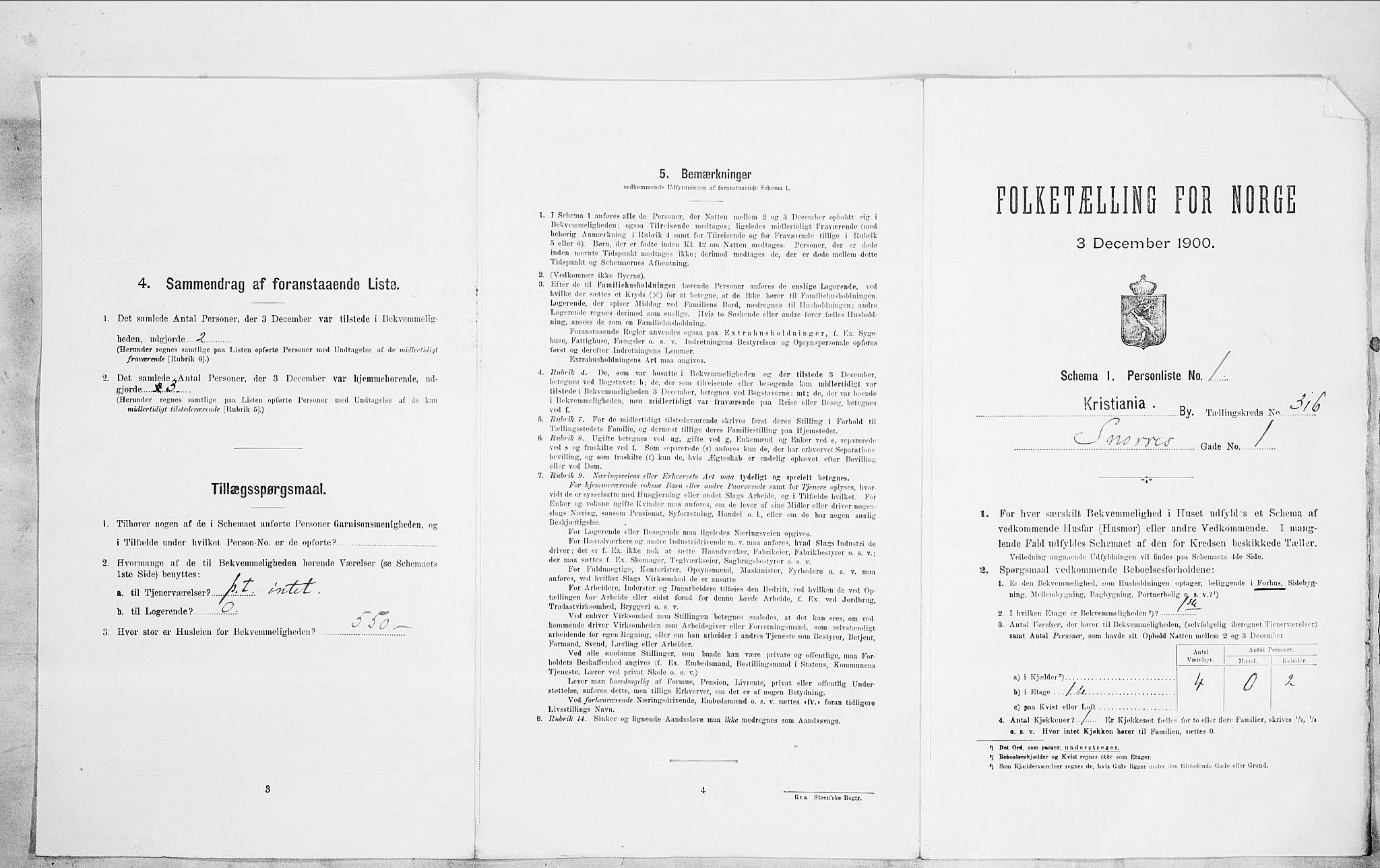 SAO, Folketelling 1900 for 0301 Kristiania kjøpstad, 1900, s. 87259