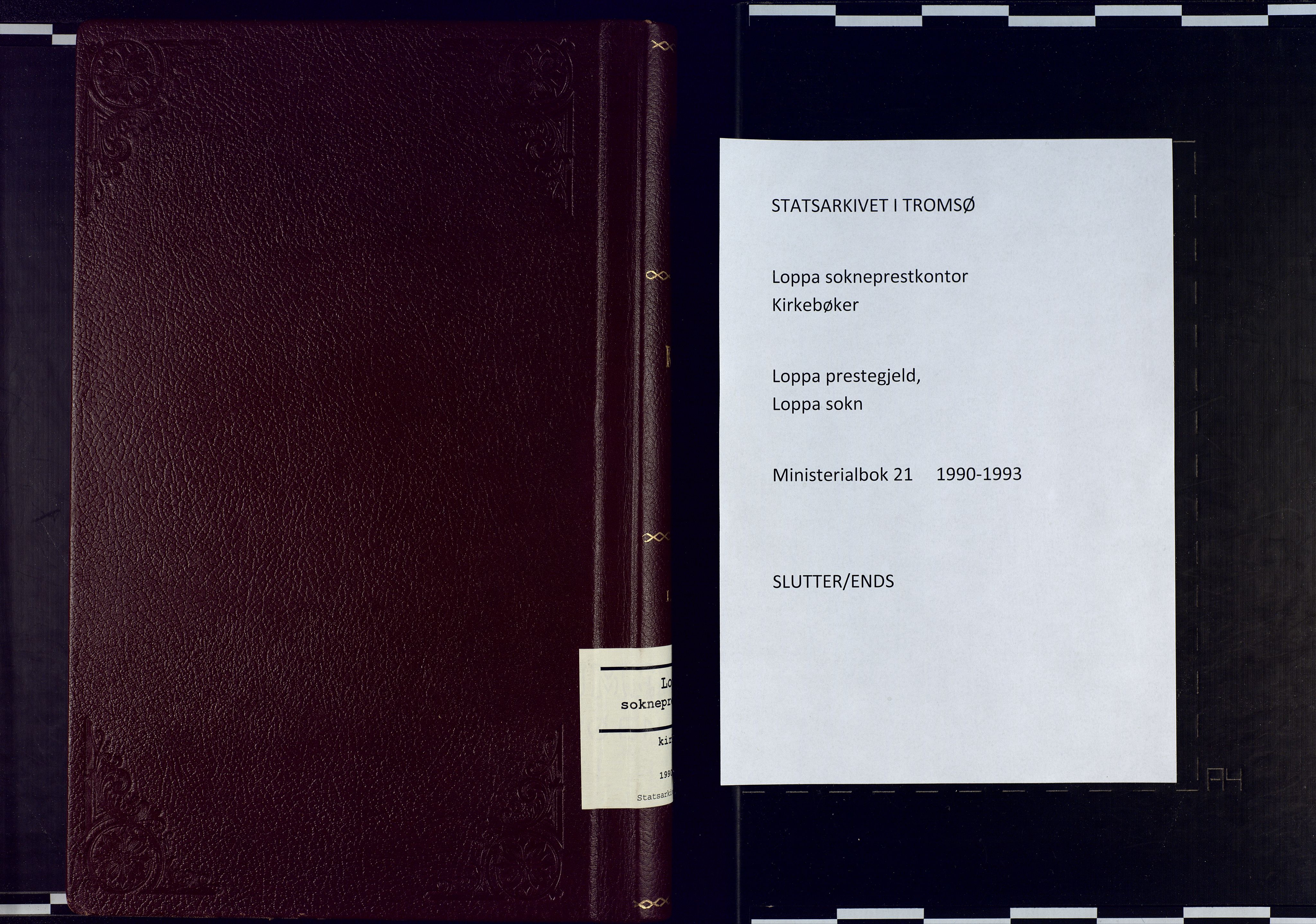 Loppa sokneprestkontor, SATØ/S-1339/H/Ha/L0021kirke: Ministerialbok nr. 21, 1990-1993