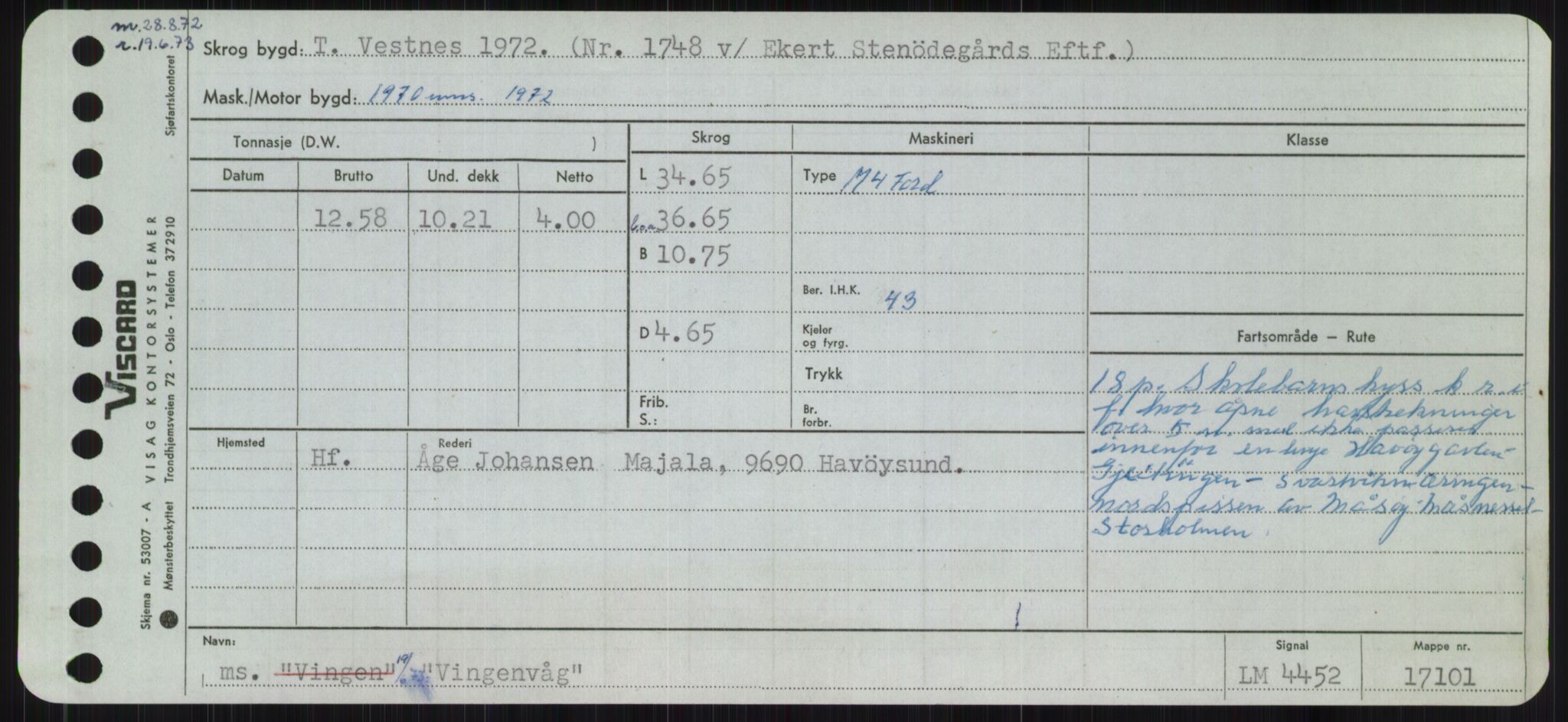 Sjøfartsdirektoratet med forløpere, Skipsmålingen, RA/S-1627/H/Ha/L0006/0002: Fartøy, Sver-Å / Fartøy, U-Å, s. 521