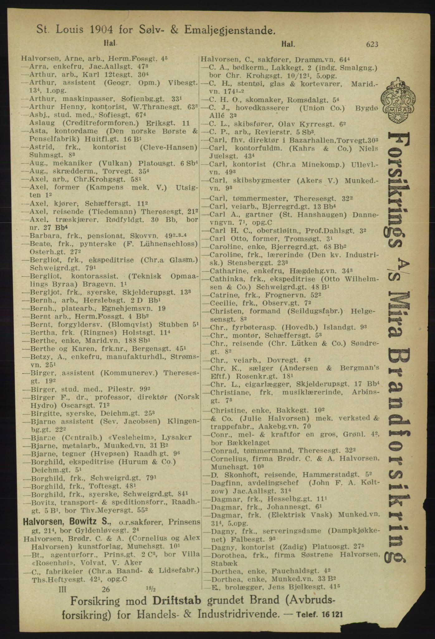 Kristiania/Oslo adressebok, PUBL/-, 1918, s. 648