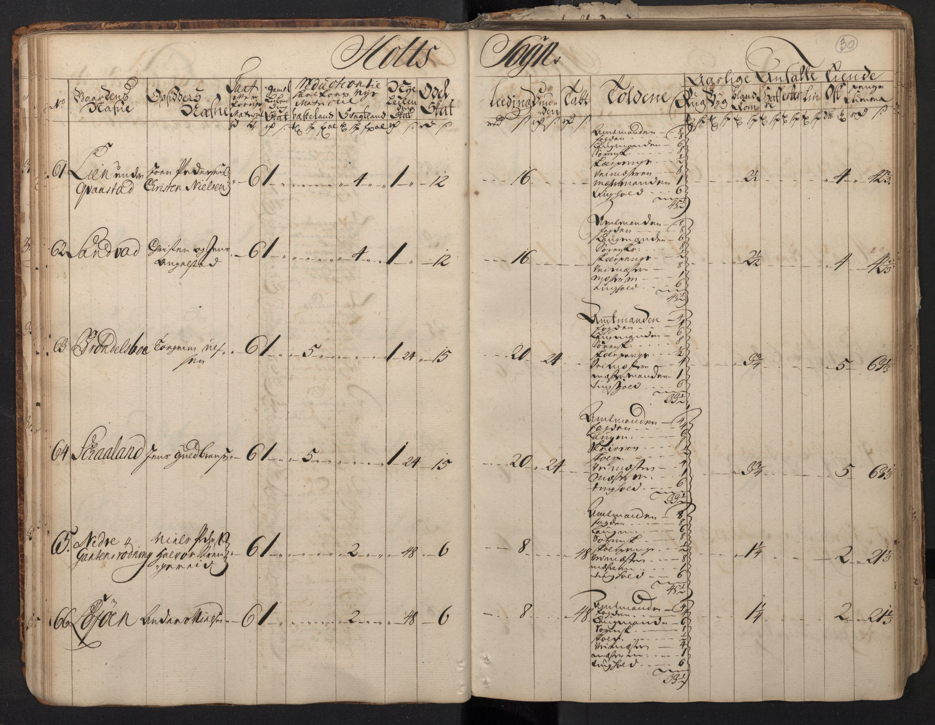 Rentekammeret inntil 1814, Realistisk ordnet avdeling, AV/RA-EA-4070/N/Nb/Nbf/L0123: Nedenes matrikkelprotokoll, 1723, s. 33