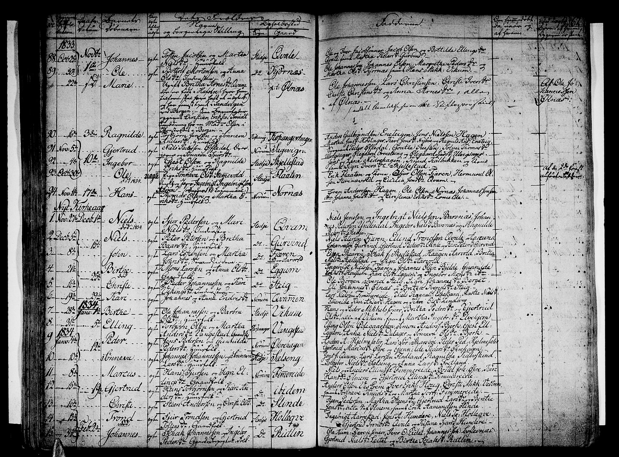 Sogndal sokneprestembete, AV/SAB-A-81301/H/Haa/Haaa/L0010: Ministerialbok nr. A 10, 1821-1838, s. 62