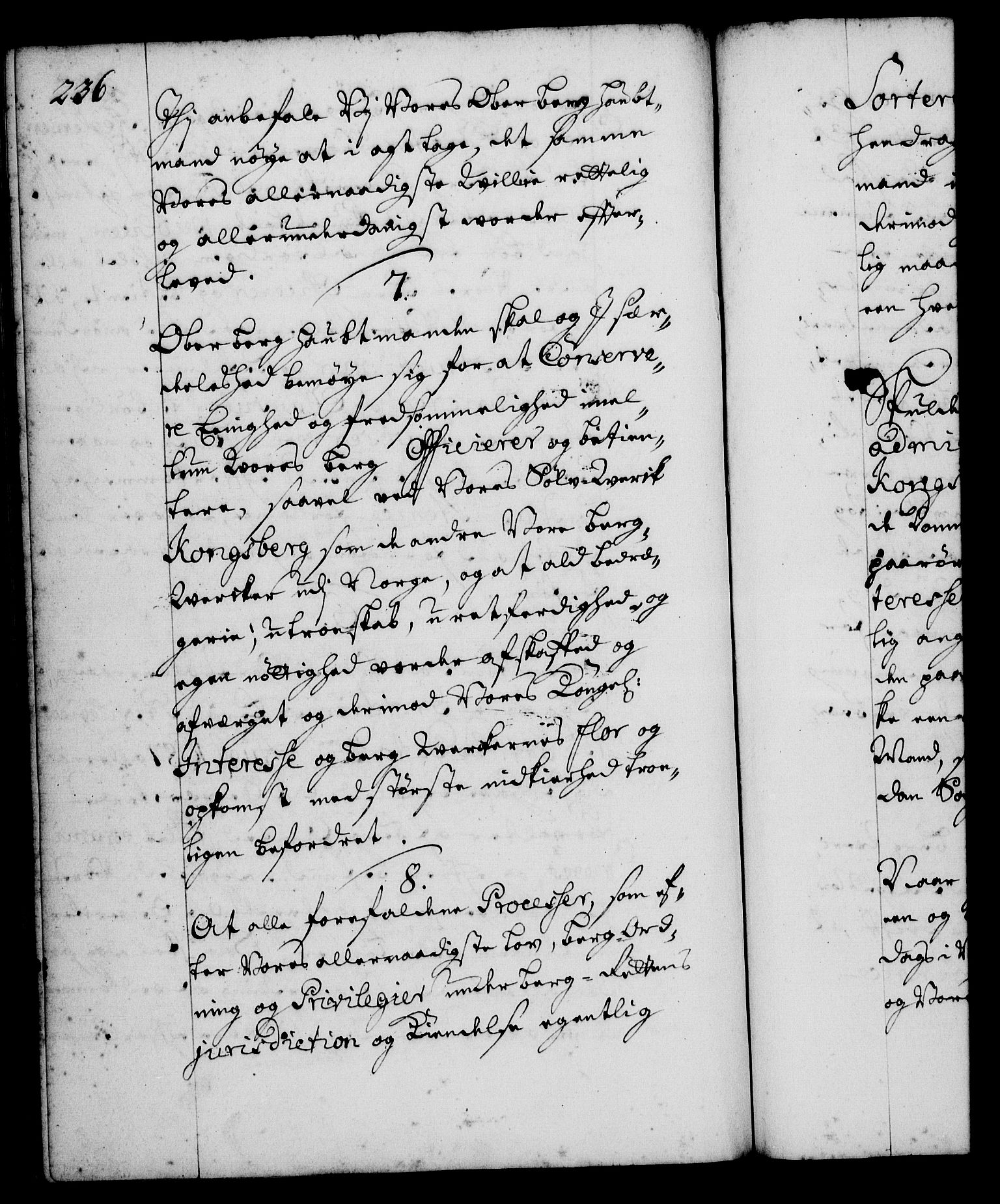 Rentekammeret, Kammerkanselliet, AV/RA-EA-3111/G/Gg/Ggi/L0001: Norsk instruksjonsprotokoll med register (merket RK 53.34), 1720-1729, s. 236
