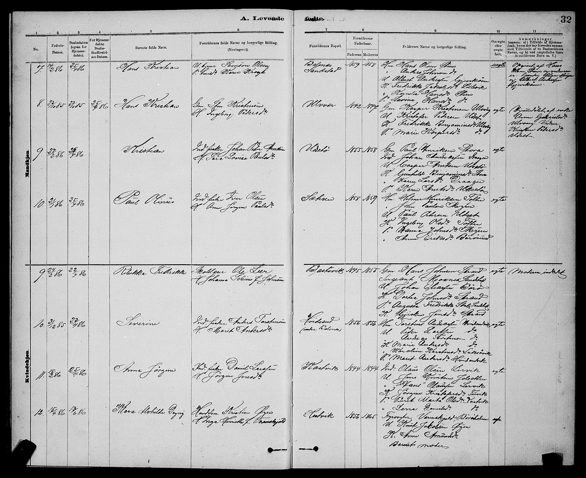 Ministerialprotokoller, klokkerbøker og fødselsregistre - Sør-Trøndelag, SAT/A-1456/637/L0562: Klokkerbok nr. 637C03, 1883-1898, s. 32