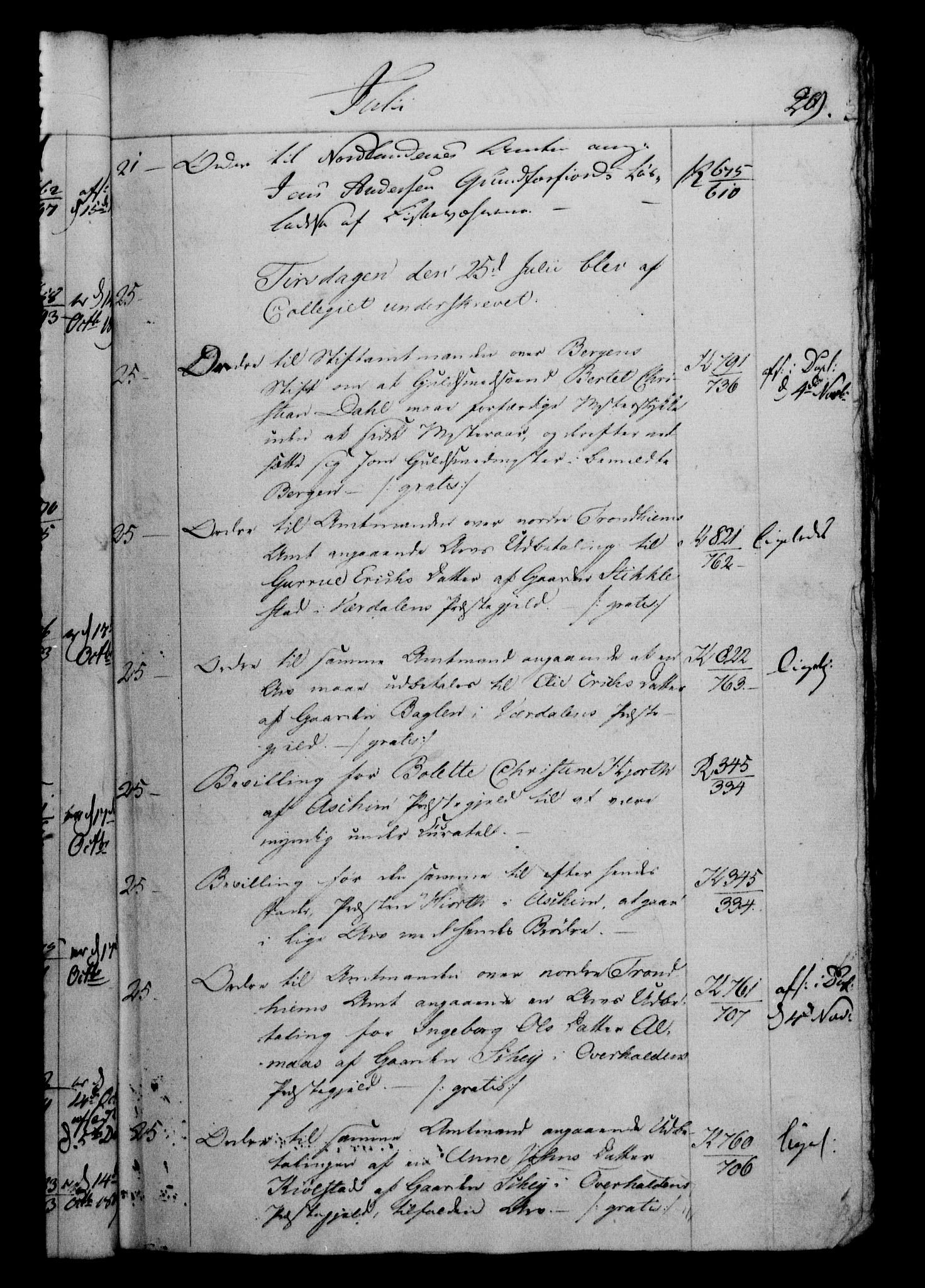 Danske Kanselli 1800-1814, AV/RA-EA-3024/H/Hf/Hfb/Hfbc/L0010: Underskrivelsesbok m. register, 1809, s. 29