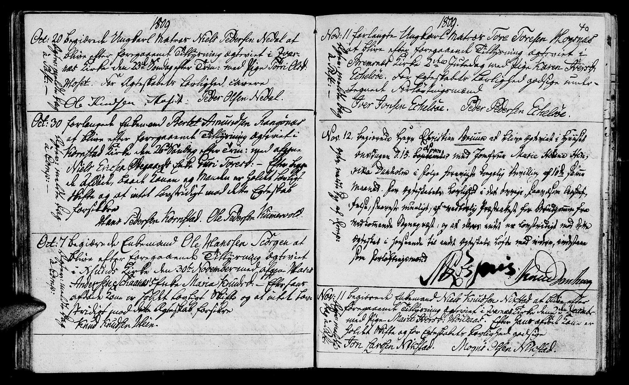 Ministerialprotokoller, klokkerbøker og fødselsregistre - Møre og Romsdal, AV/SAT-A-1454/568/L0795: Ministerialbok nr. 568A04, 1802-1845, s. 40