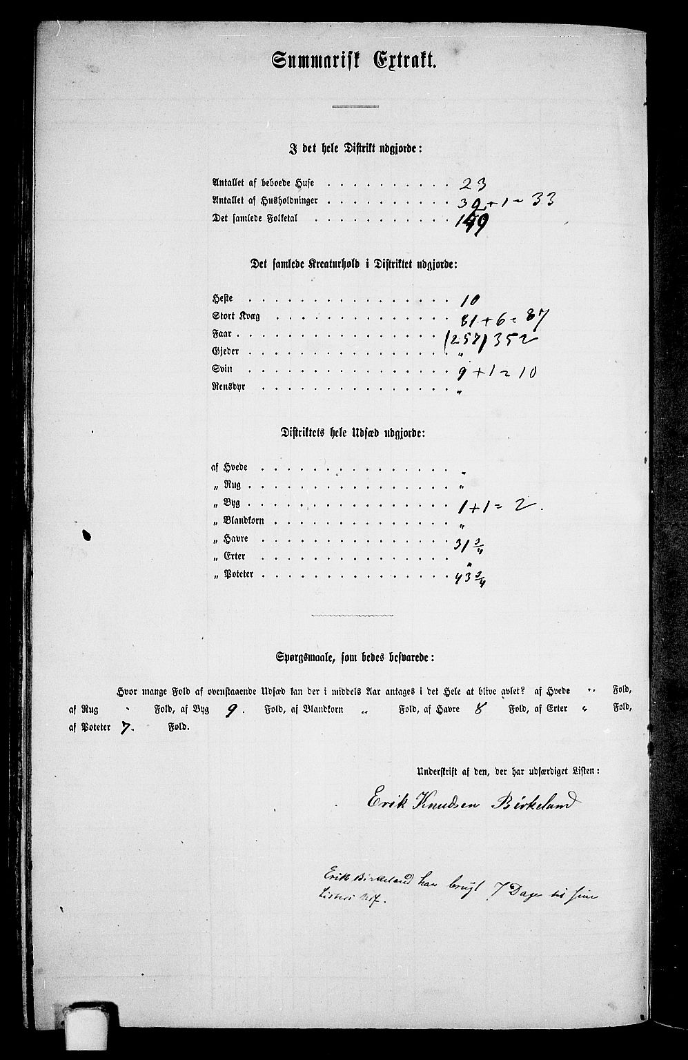 RA, Folketelling 1865 for 1128P Høgsfjord prestegjeld, 1865, s. 116