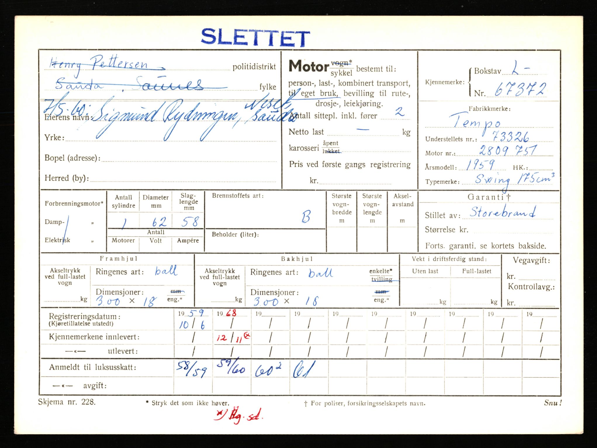 Stavanger trafikkstasjon, AV/SAST-A-101942/0/F/L0065: L-65400 - L-67649, 1930-1971, s. 1245