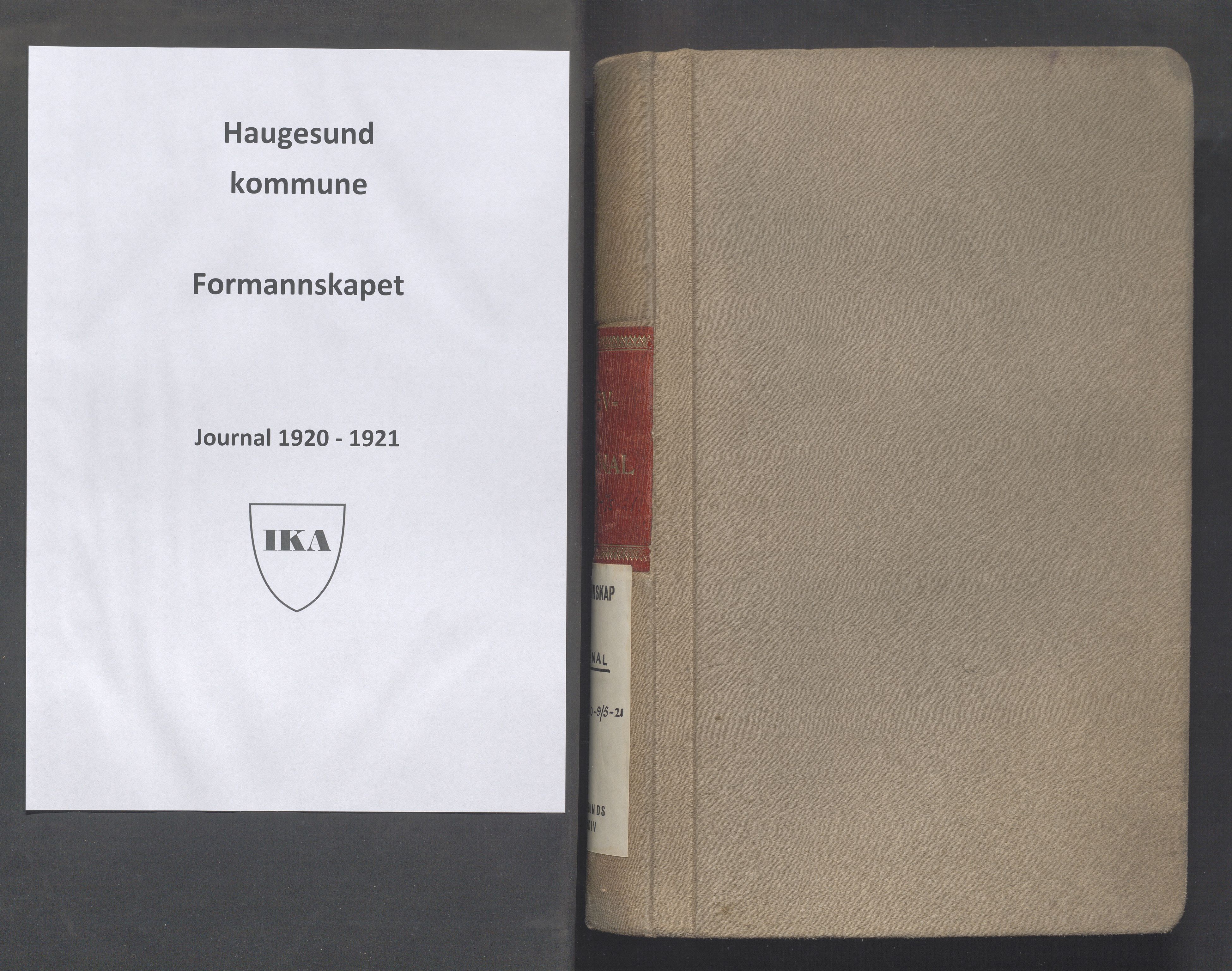 Haugesund kommune - Formannskapet, IKAR/X-0001/C/L0010: Journal, 1920-1921