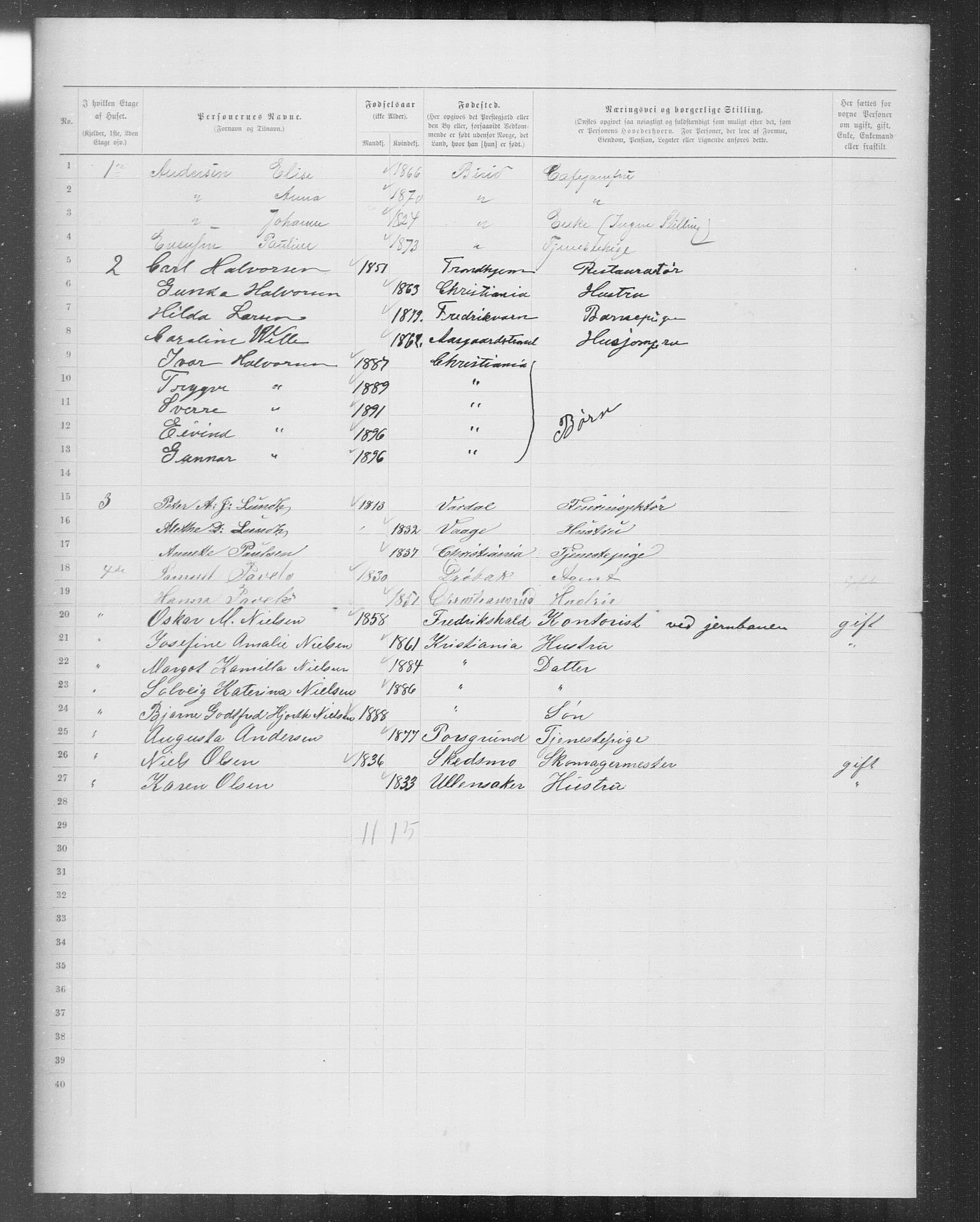 OBA, Kommunal folketelling 31.12.1899 for Kristiania kjøpstad, 1899, s. 10559