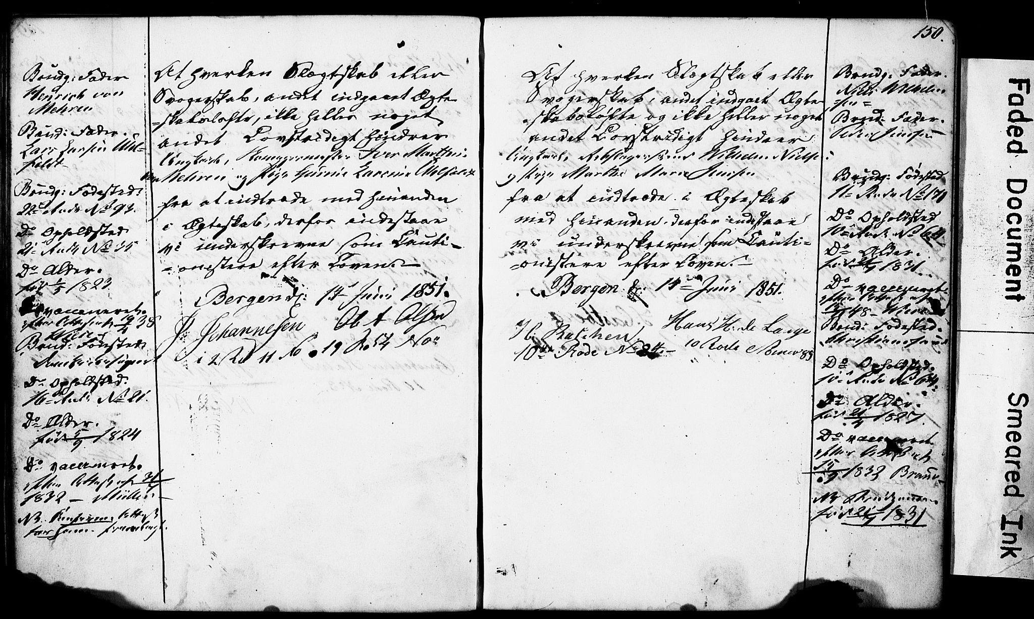 Domkirken sokneprestembete, SAB/A-74801: Forlovererklæringer nr. II.5.4, 1845-1852, s. 150