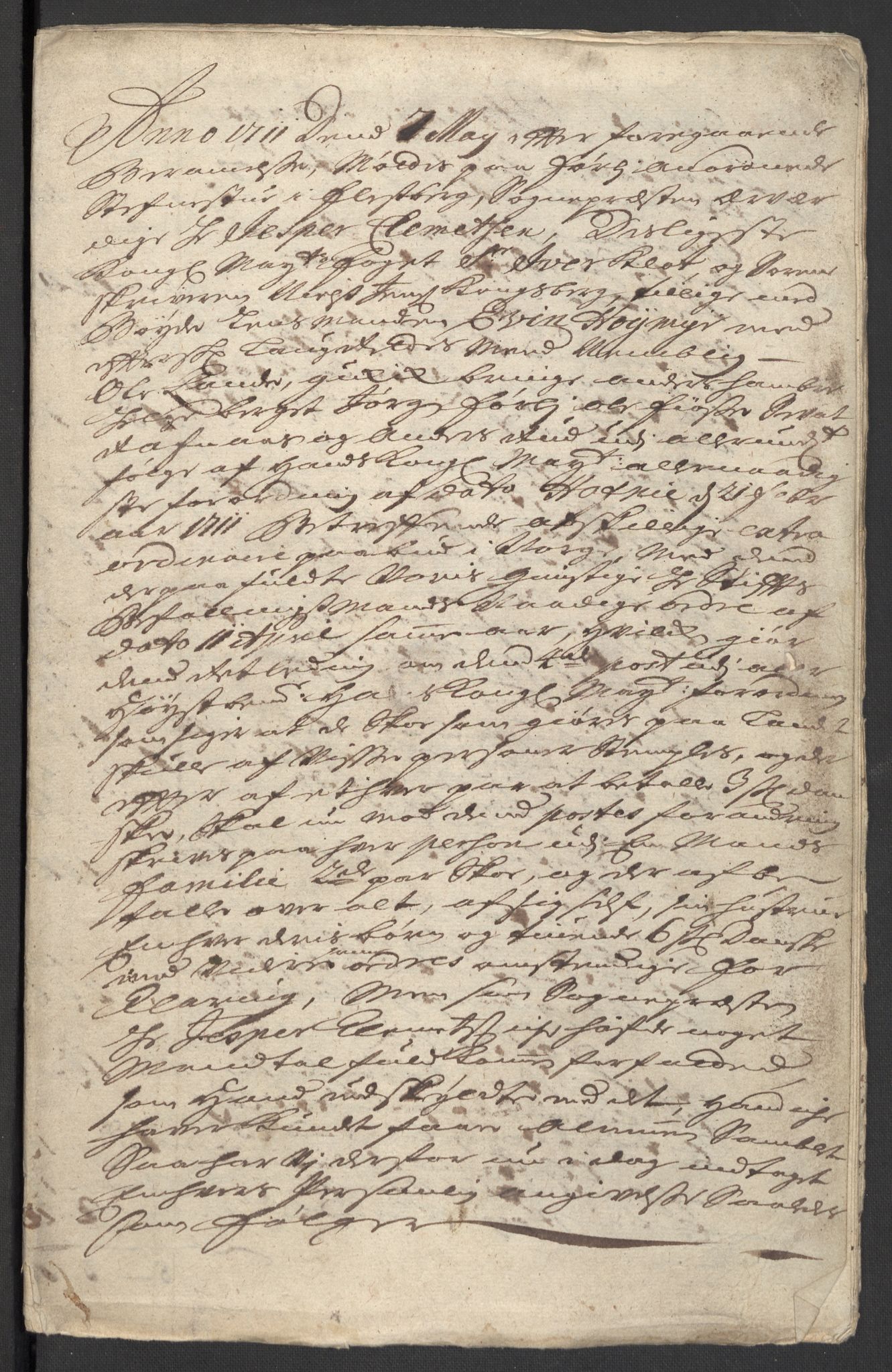 Rentekammeret inntil 1814, Reviderte regnskaper, Fogderegnskap, AV/RA-EA-4092/R24/L1586: Fogderegnskap Numedal og Sandsvær, 1711, s. 242