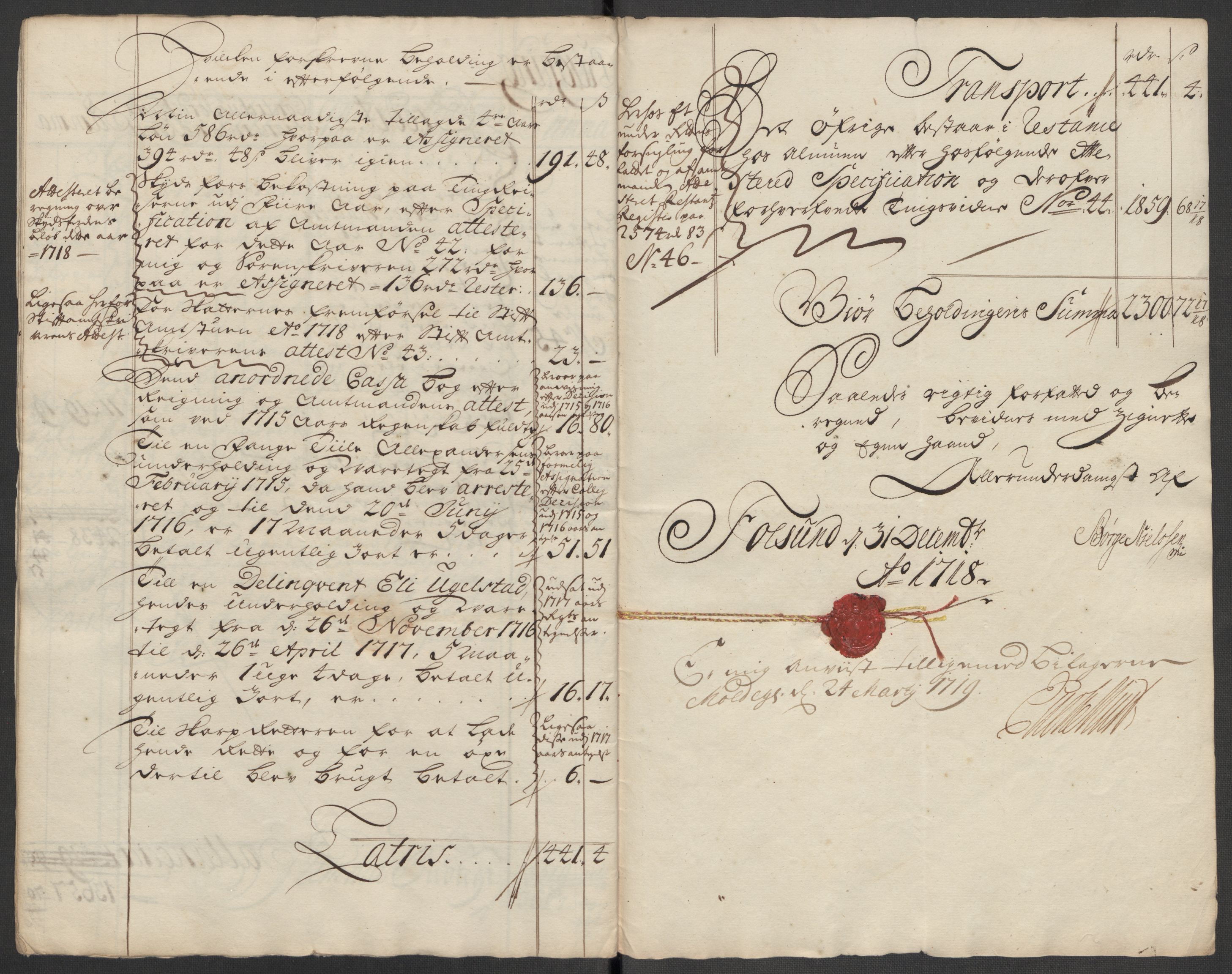 Rentekammeret inntil 1814, Reviderte regnskaper, Fogderegnskap, RA/EA-4092/R56/L3751: Fogderegnskap Nordmøre, 1718, s. 14