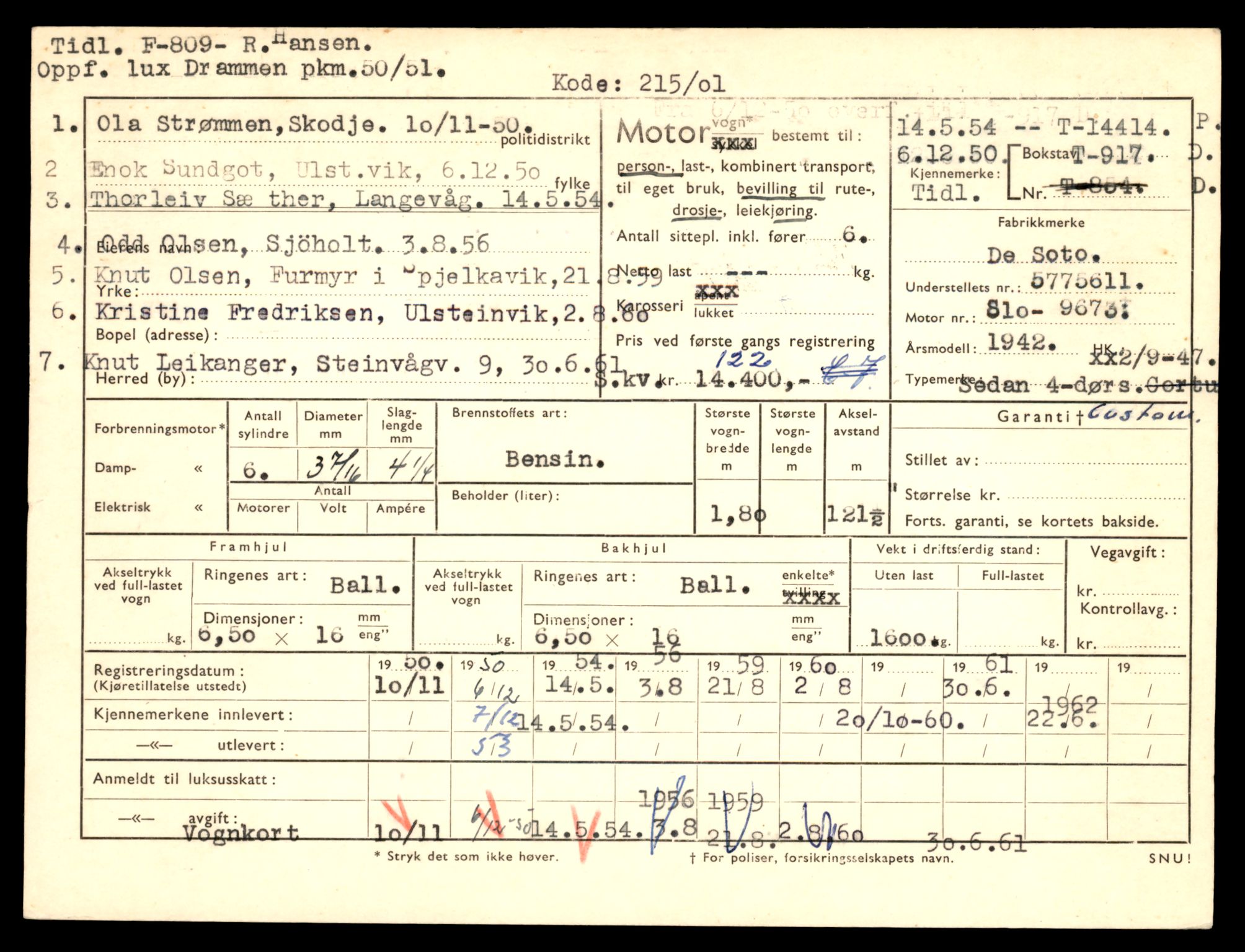 Møre og Romsdal vegkontor - Ålesund trafikkstasjon, AV/SAT-A-4099/F/Fe/L0045: Registreringskort for kjøretøy T 14320 - T 14444, 1927-1998, s. 2389