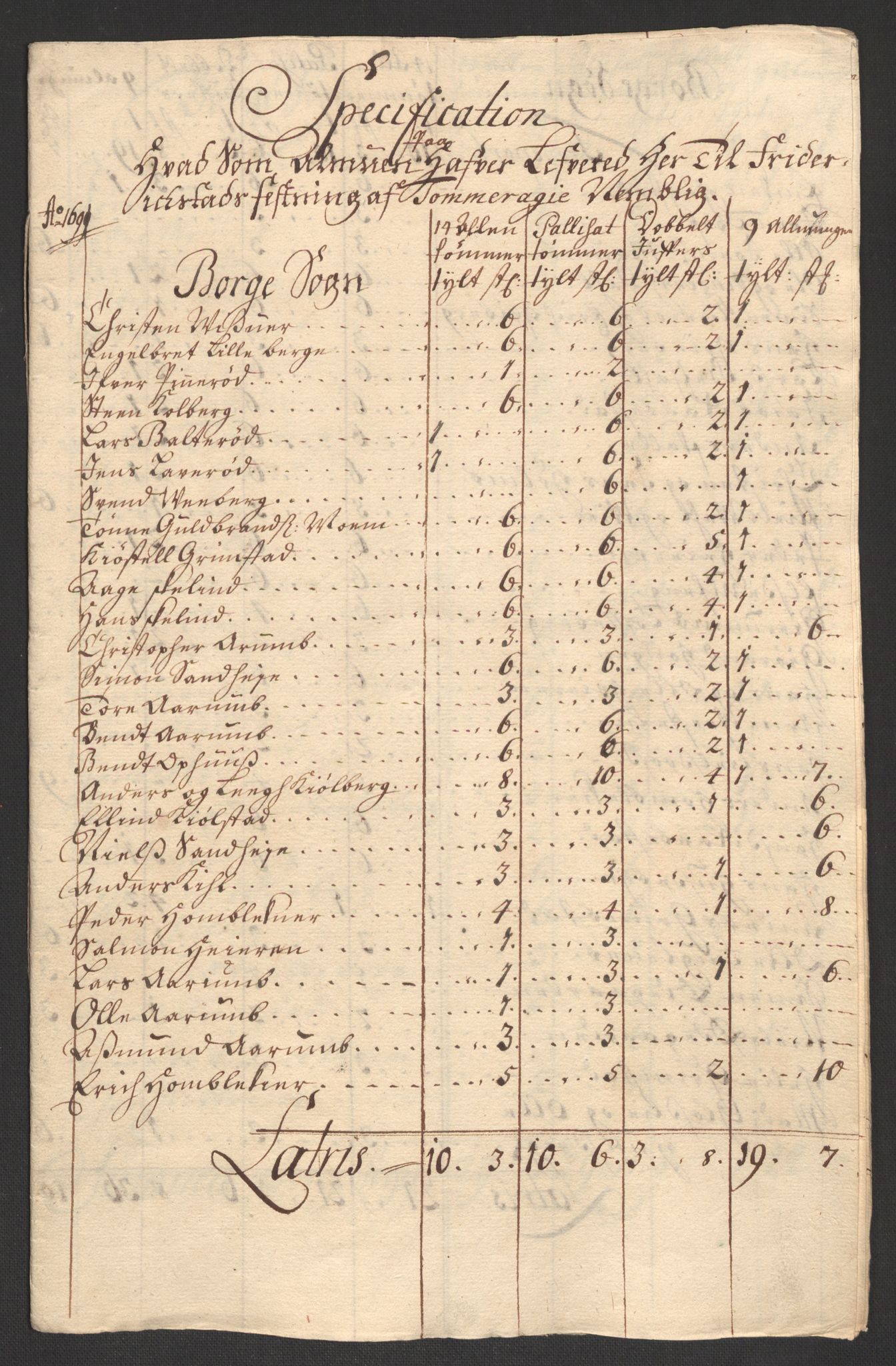 Rentekammeret inntil 1814, Reviderte regnskaper, Fogderegnskap, RA/EA-4092/R04/L0130: Fogderegnskap Moss, Onsøy, Tune, Veme og Åbygge, 1701, s. 240