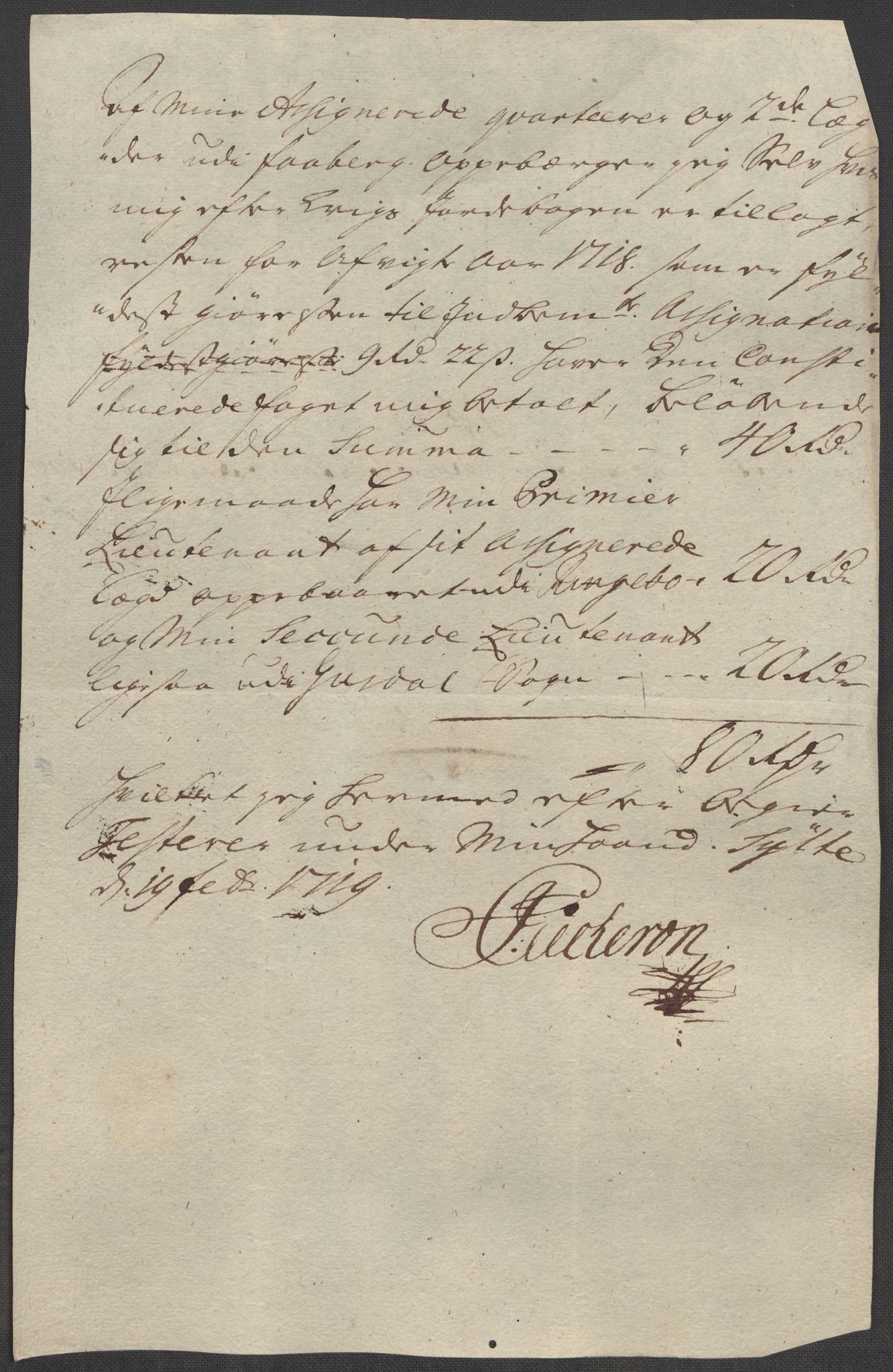 Rentekammeret inntil 1814, Reviderte regnskaper, Fogderegnskap, RA/EA-4092/R17/L1188: Fogderegnskap Gudbrandsdal, 1718, s. 155