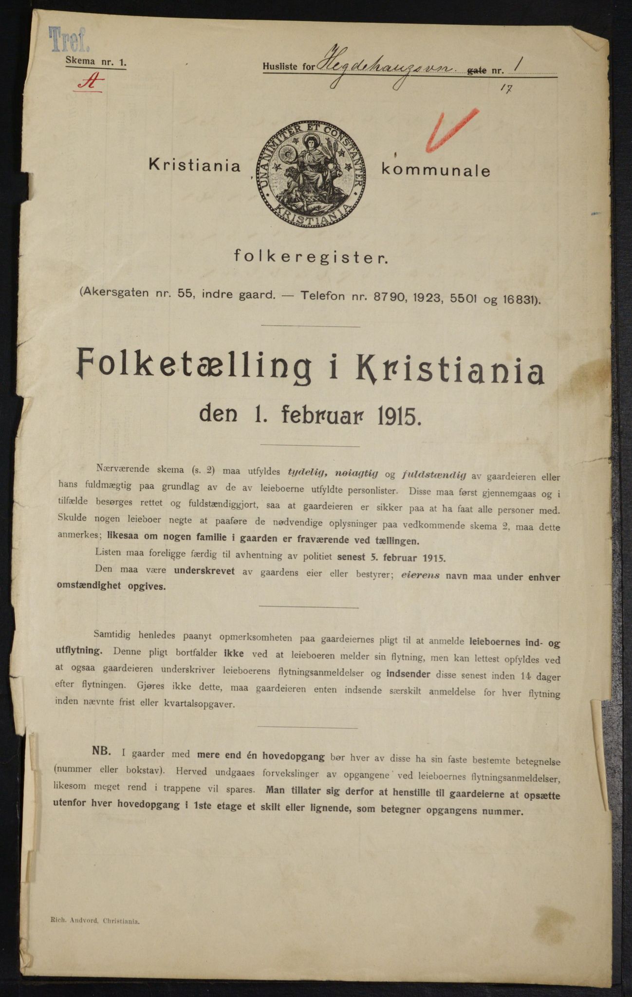 OBA, Kommunal folketelling 1.2.1915 for Kristiania, 1915, s. 35545