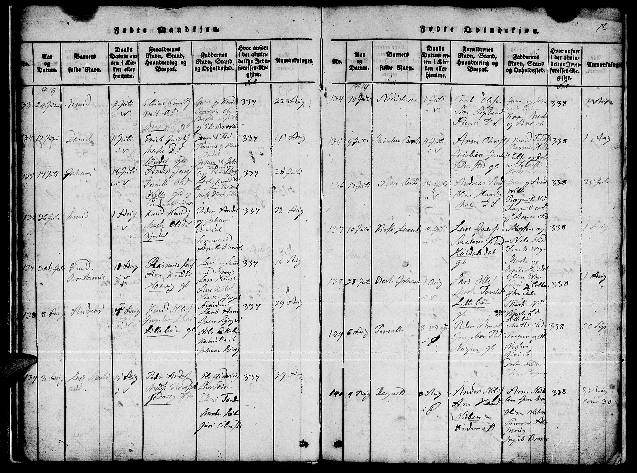 Ministerialprotokoller, klokkerbøker og fødselsregistre - Møre og Romsdal, AV/SAT-A-1454/511/L0155: Klokkerbok nr. 511C01, 1817-1829, s. 18