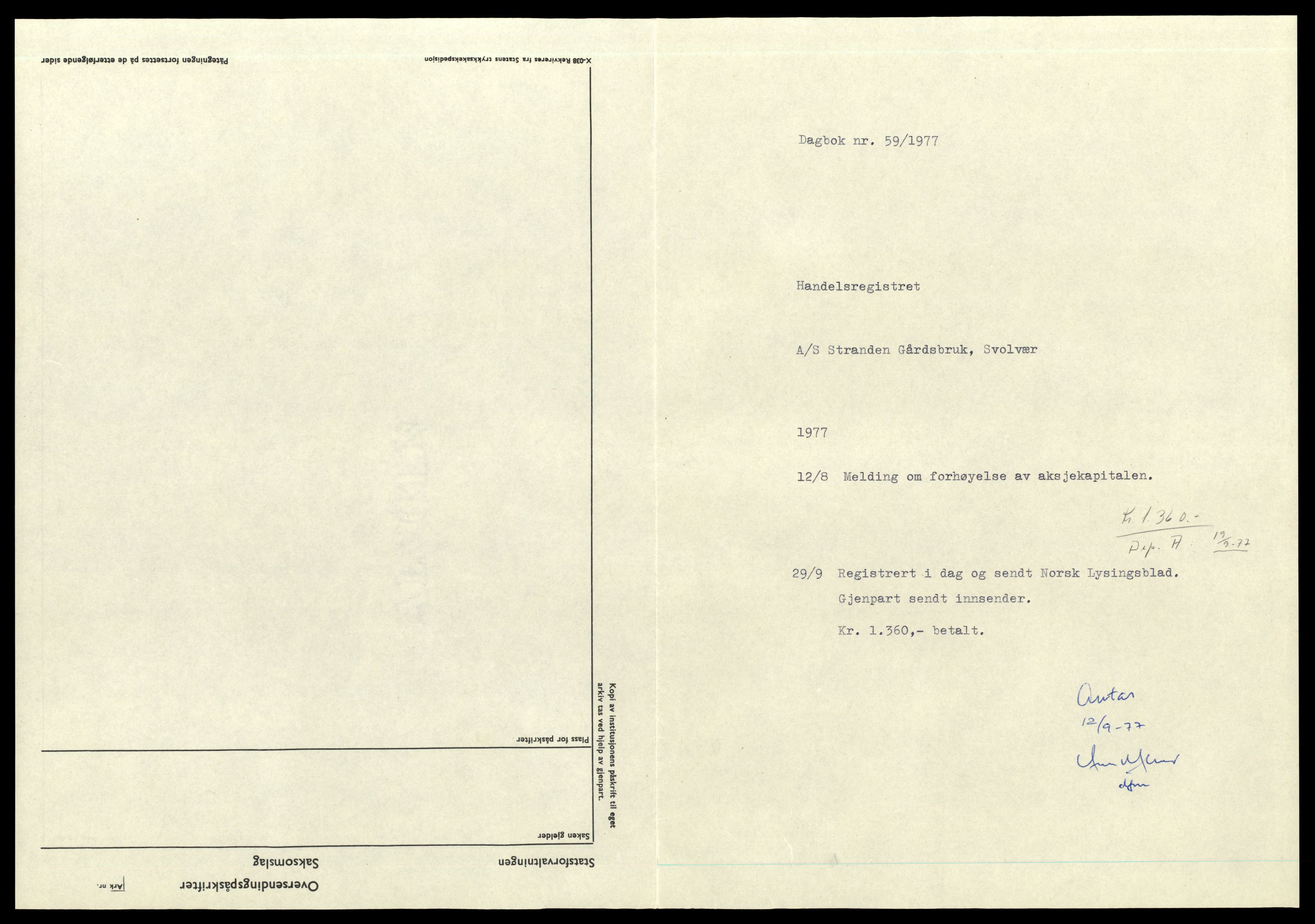 Lofoten sorenskriveri, SAT/A-0017/2/J/Jd/Jdc/L0020: Bilag, S-T, 1944-1990, s. 1