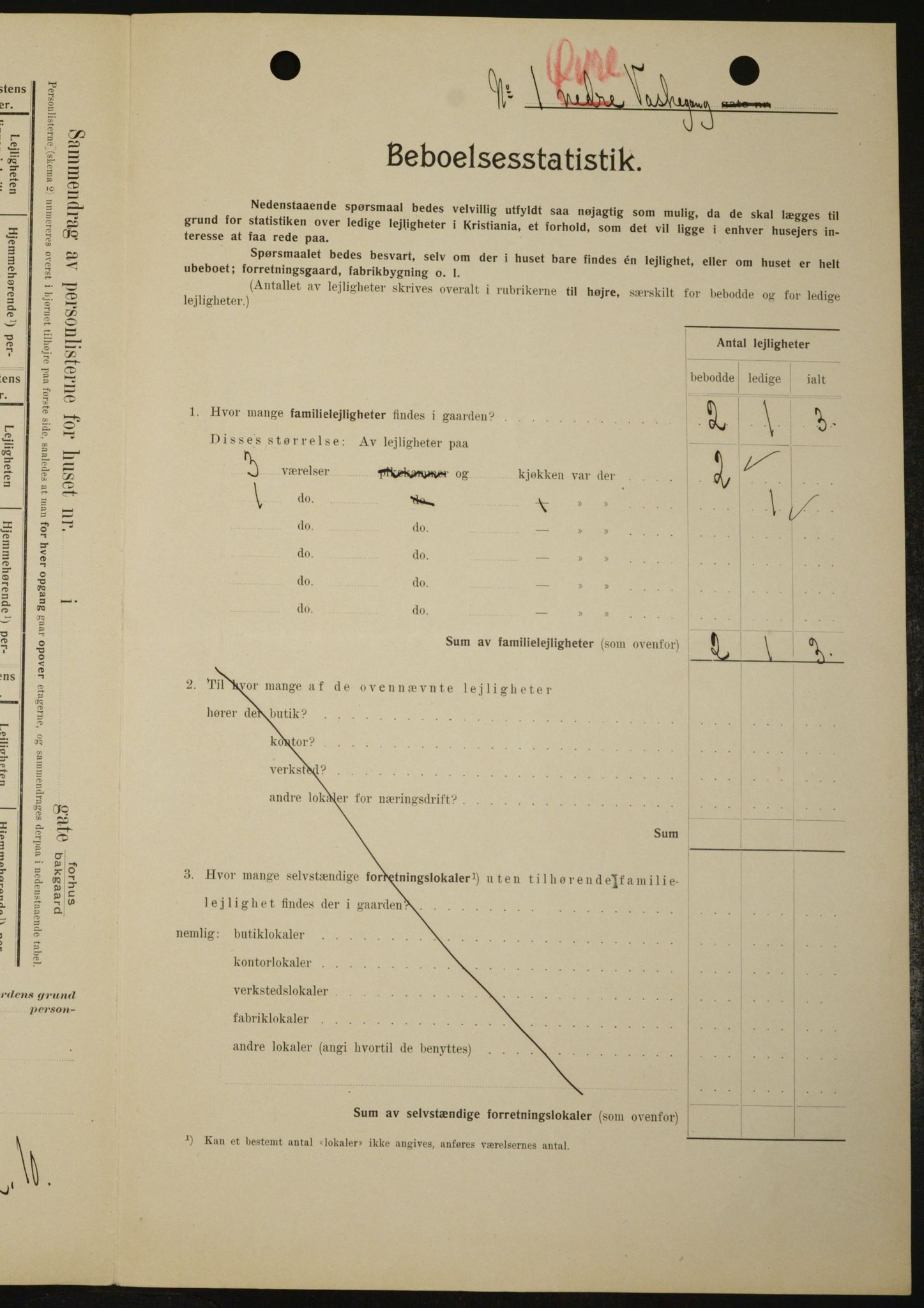 OBA, Kommunal folketelling 1.2.1909 for Kristiania kjøpstad, 1909, s. 117994