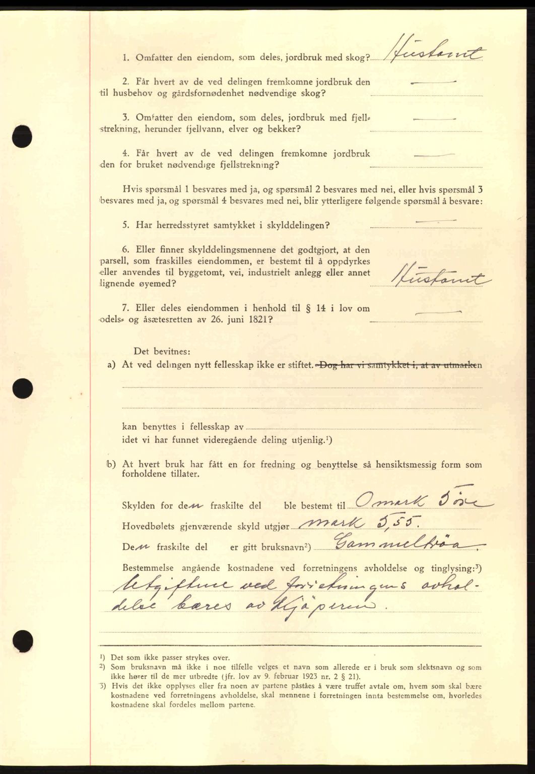 Nordmøre sorenskriveri, SAT/A-4132/1/2/2Ca: Pantebok nr. A90, 1941-1941, Dagboknr: 1161/1941