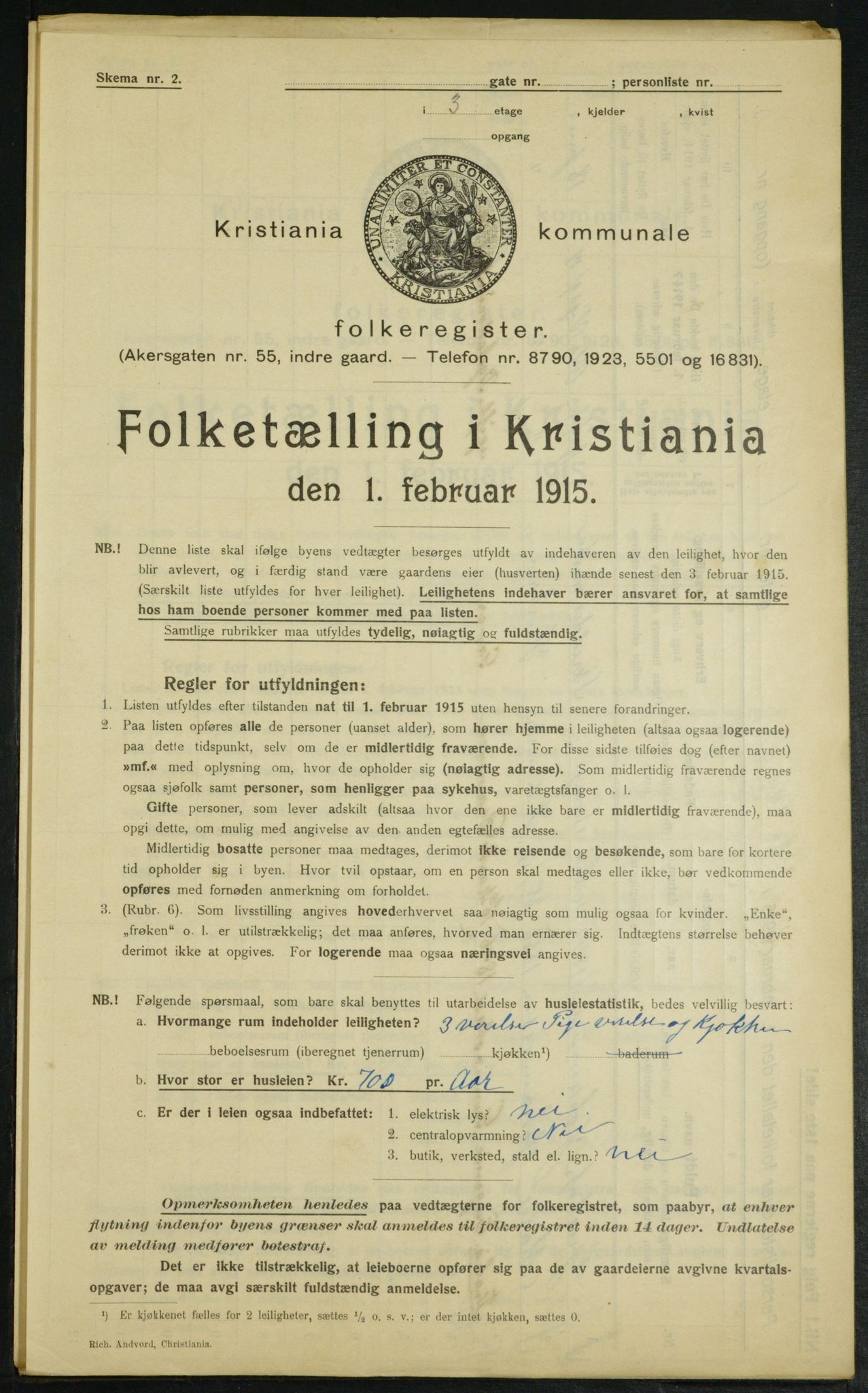 OBA, Kommunal folketelling 1.2.1915 for Kristiania, 1915, s. 74849