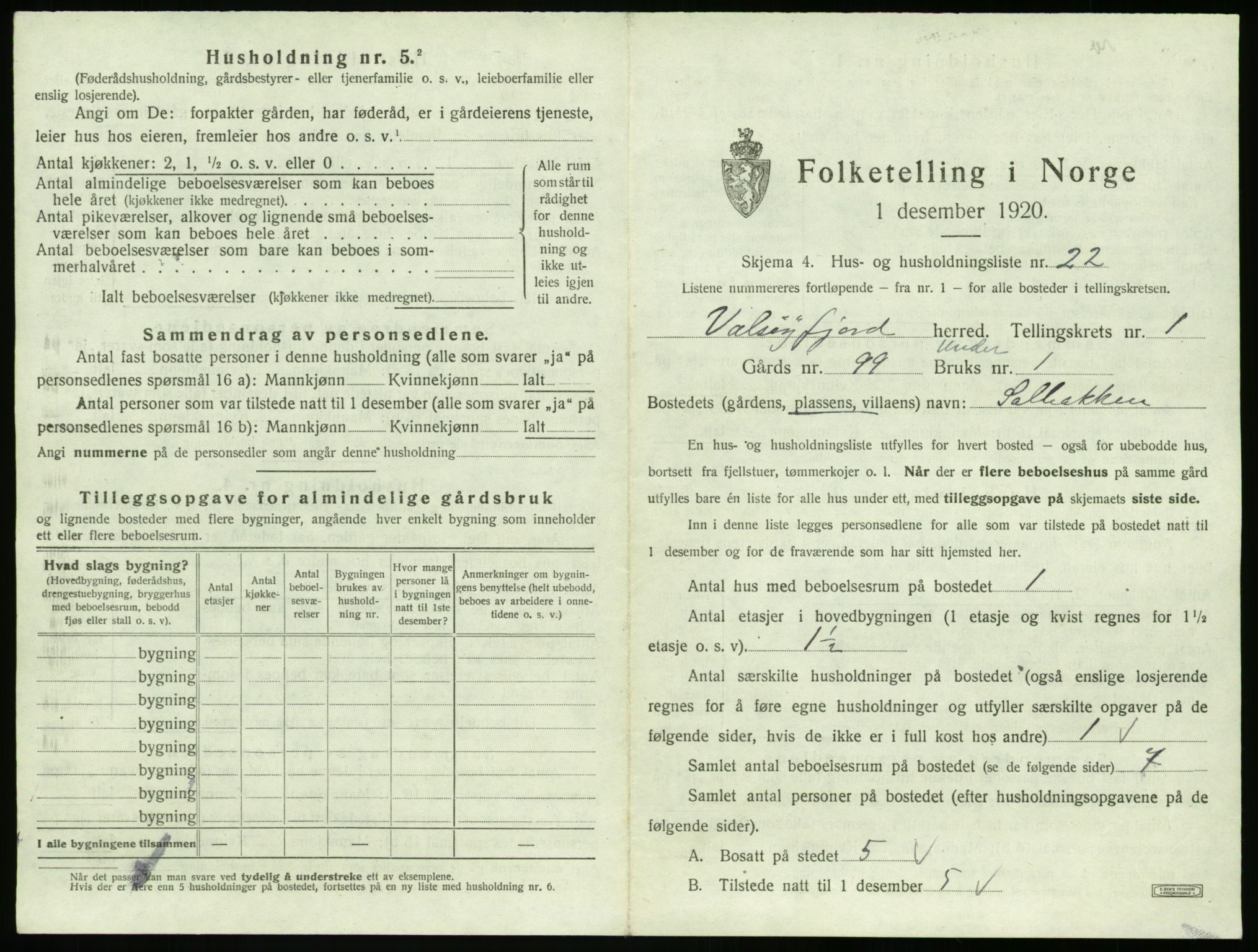 SAT, Folketelling 1920 for 1570 Valsøyfjord herred, 1920, s. 73