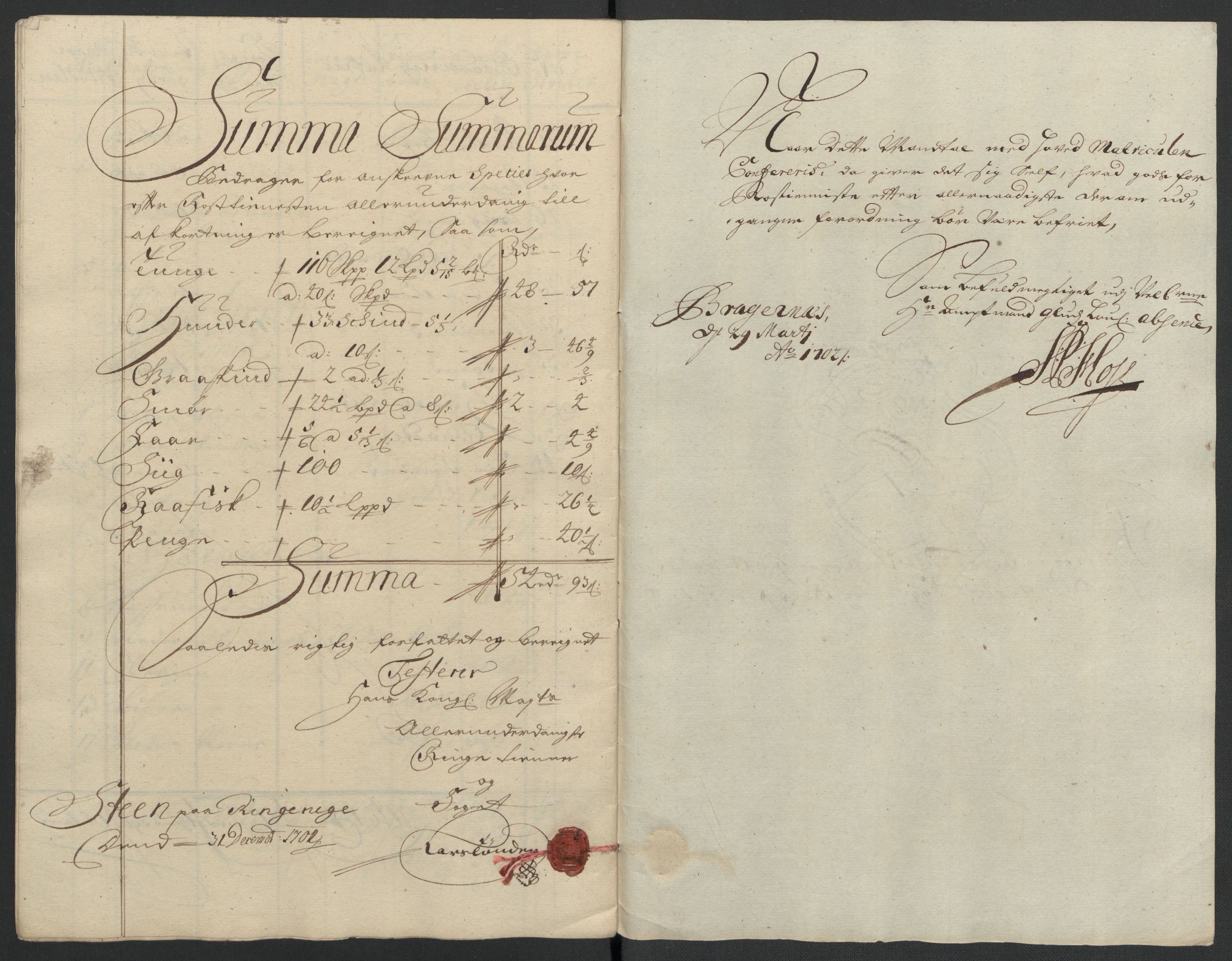 Rentekammeret inntil 1814, Reviderte regnskaper, Fogderegnskap, AV/RA-EA-4092/R22/L1458: Fogderegnskap Ringerike, Hallingdal og Buskerud, 1701, s. 324