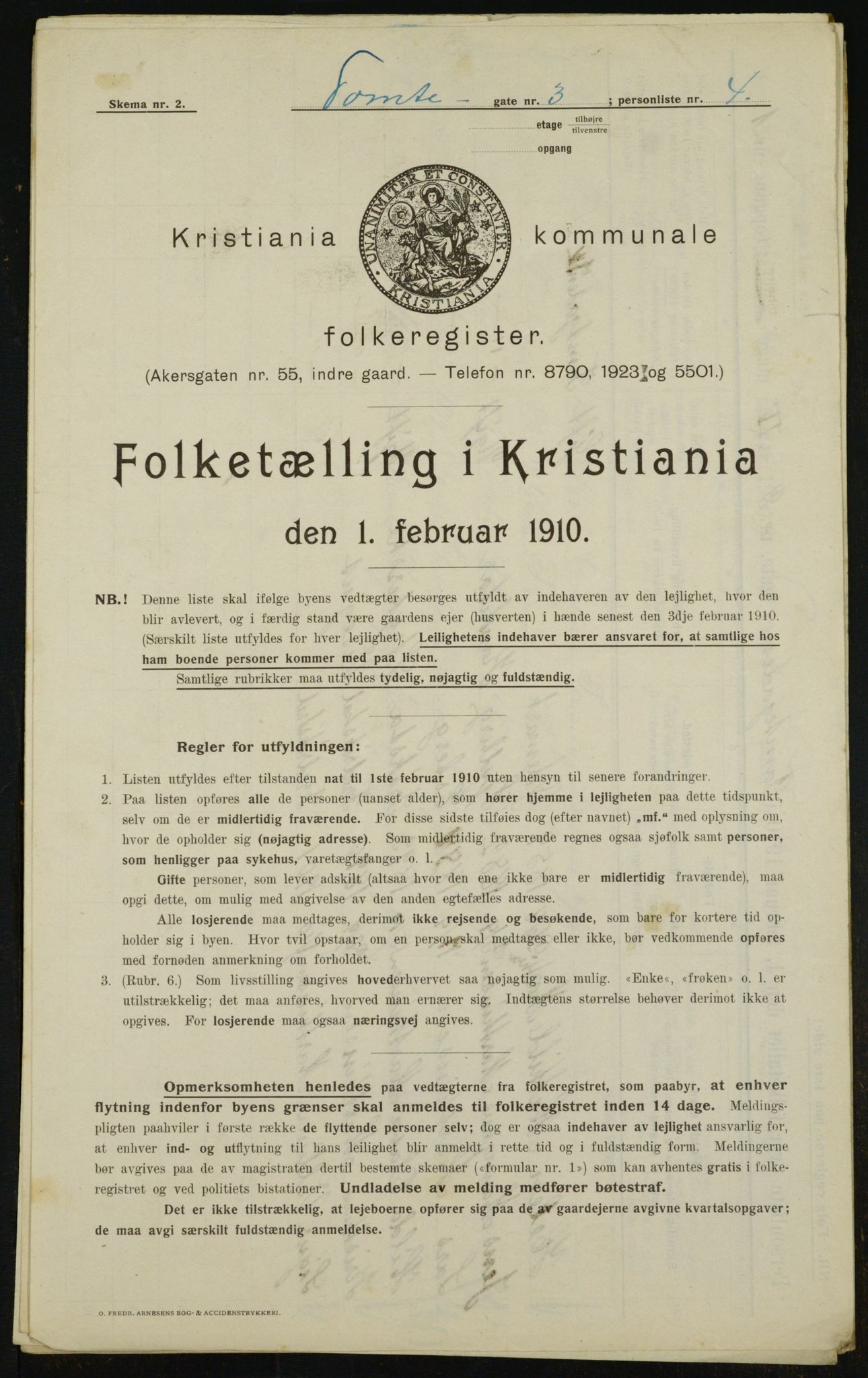 OBA, Kommunal folketelling 1.2.1910 for Kristiania, 1910, s. 107648