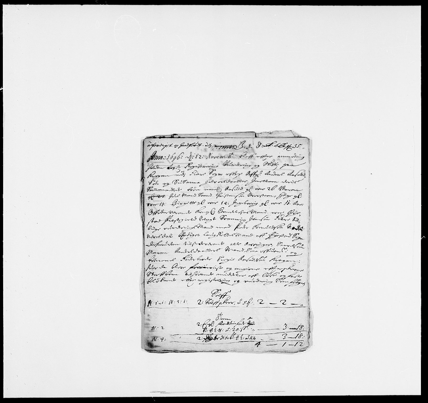 Nedenes sorenskriveri før 1824, SAK/1221-0007/H/He/L0001: Skiftekonsepter nr 1, 1695-1704