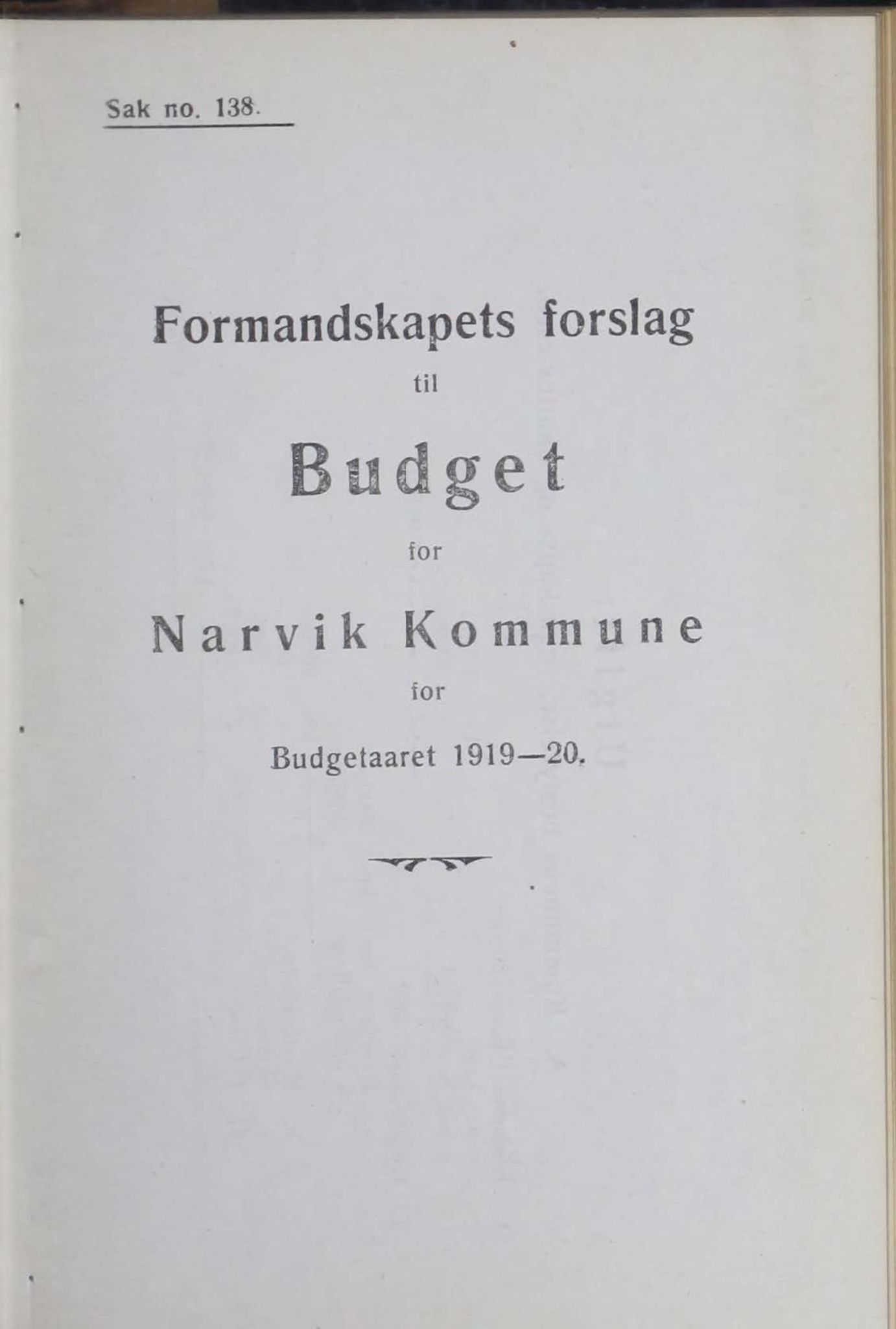 Narvik kommune. Formannskap , AIN/K-18050.150/A/Ab/L0009: Møtebok, 1919