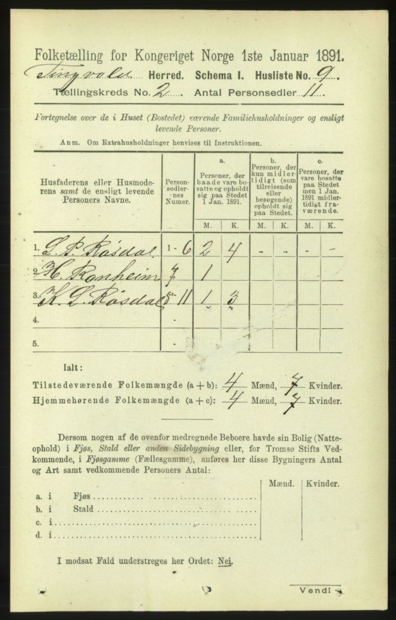 RA, Folketelling 1891 for 1560 Tingvoll herred, 1891, s. 530