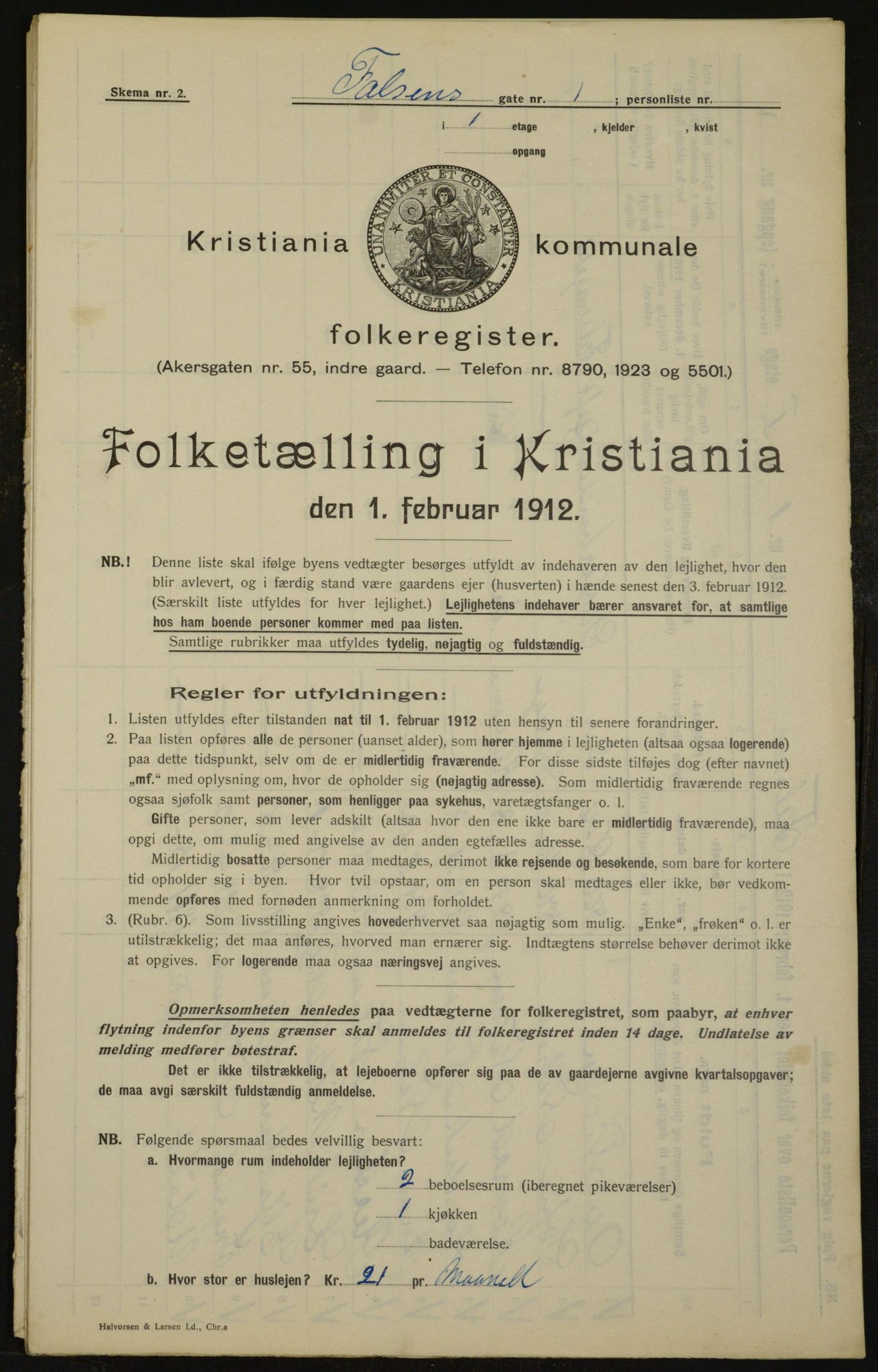 OBA, Kommunal folketelling 1.2.1912 for Kristiania, 1912, s. 23223