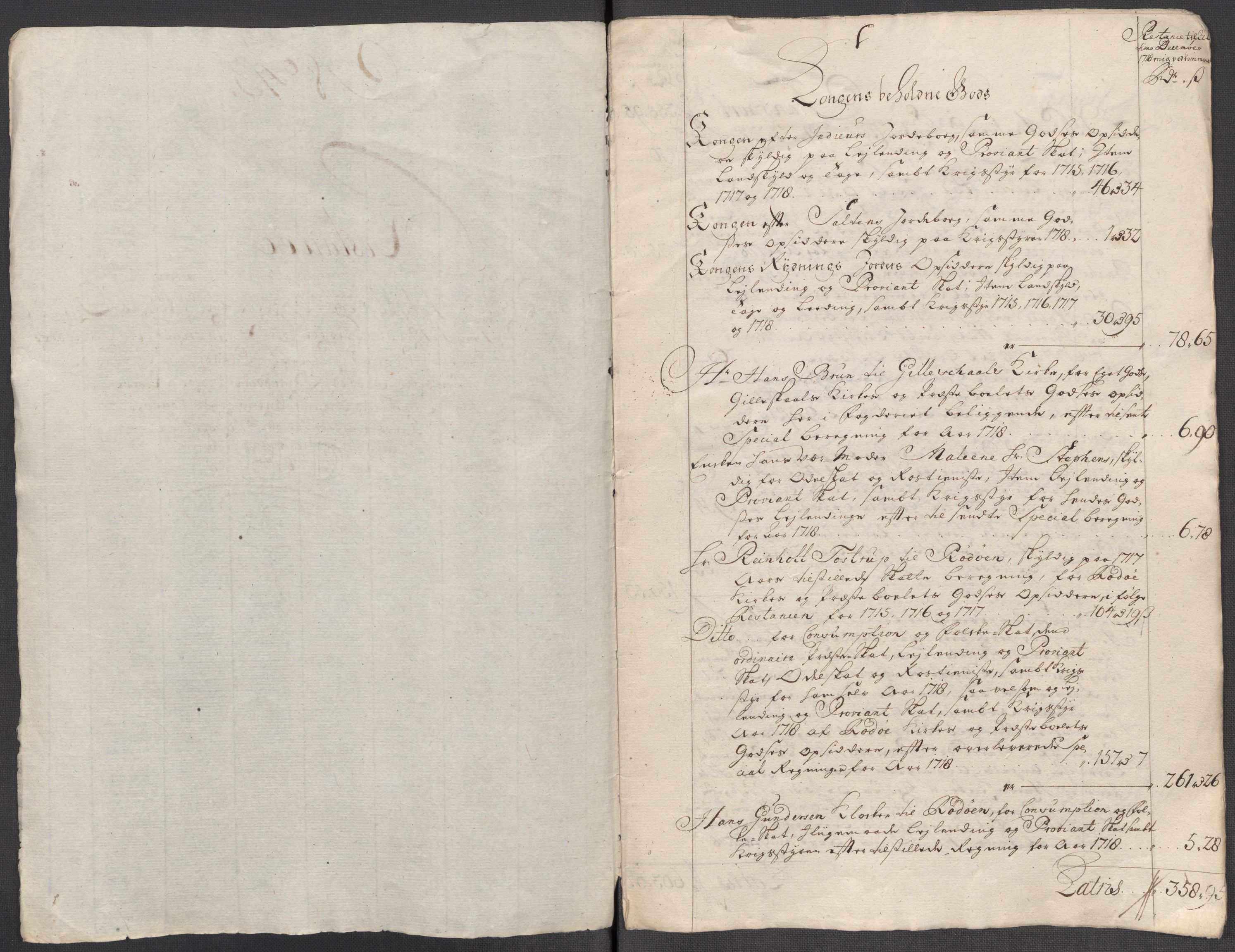 Rentekammeret inntil 1814, Reviderte regnskaper, Fogderegnskap, AV/RA-EA-4092/R65/L4516: Fogderegnskap Helgeland, 1718, s. 278