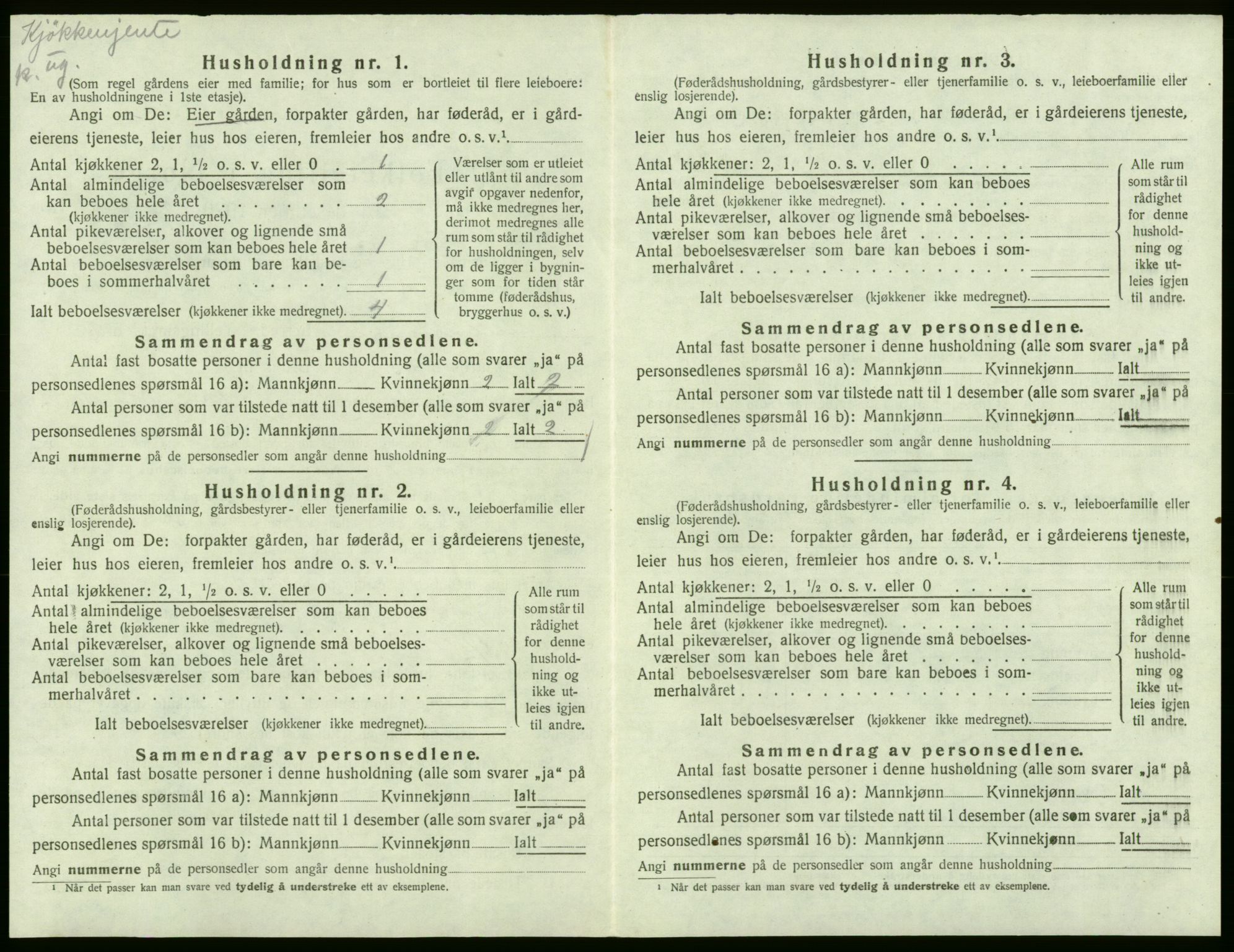 SAB, Folketelling 1920 for 1230 Ullensvang herred, 1920, s. 336